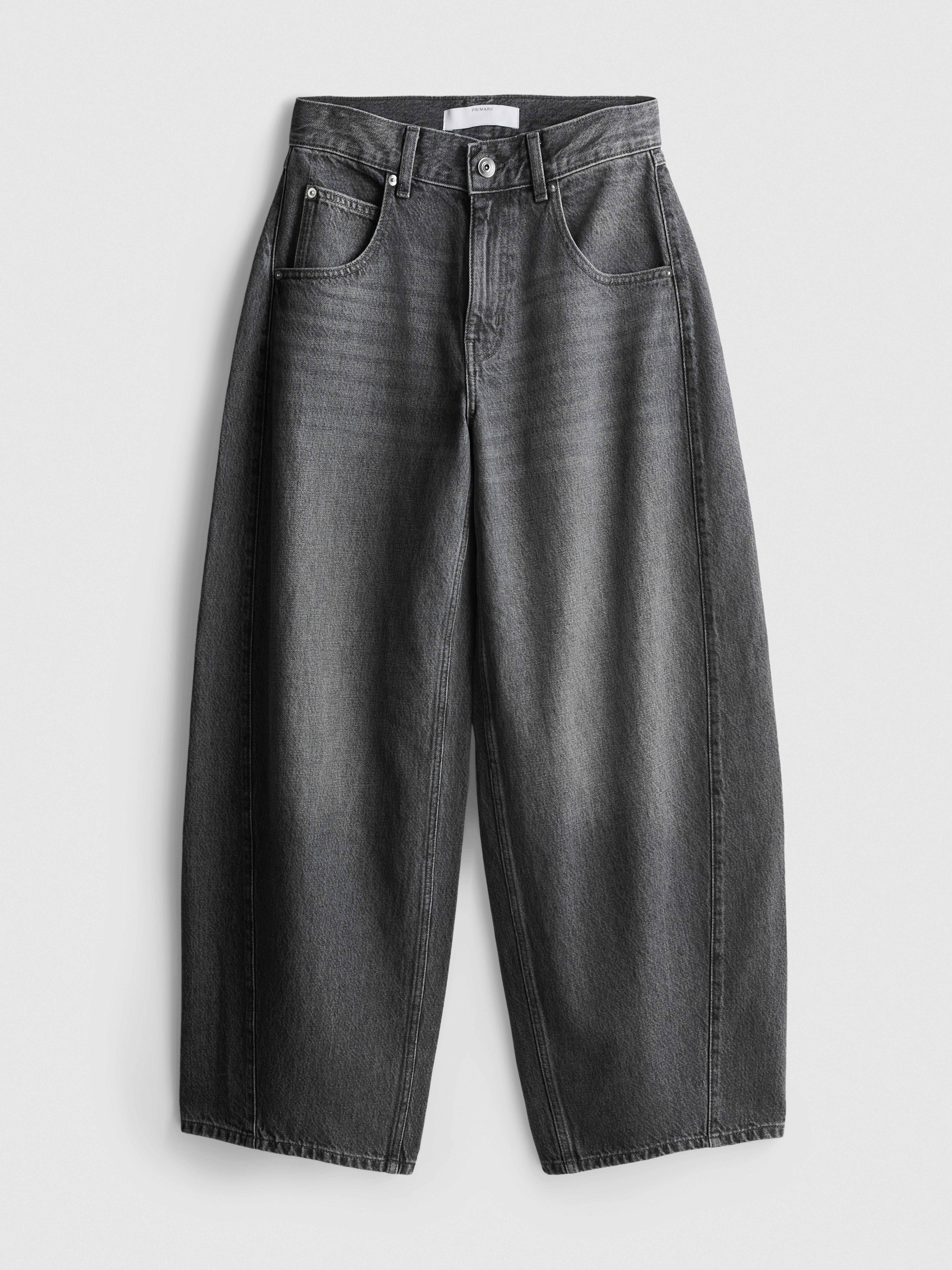 Cotton Denim Baggy Barrel Leg Jeans