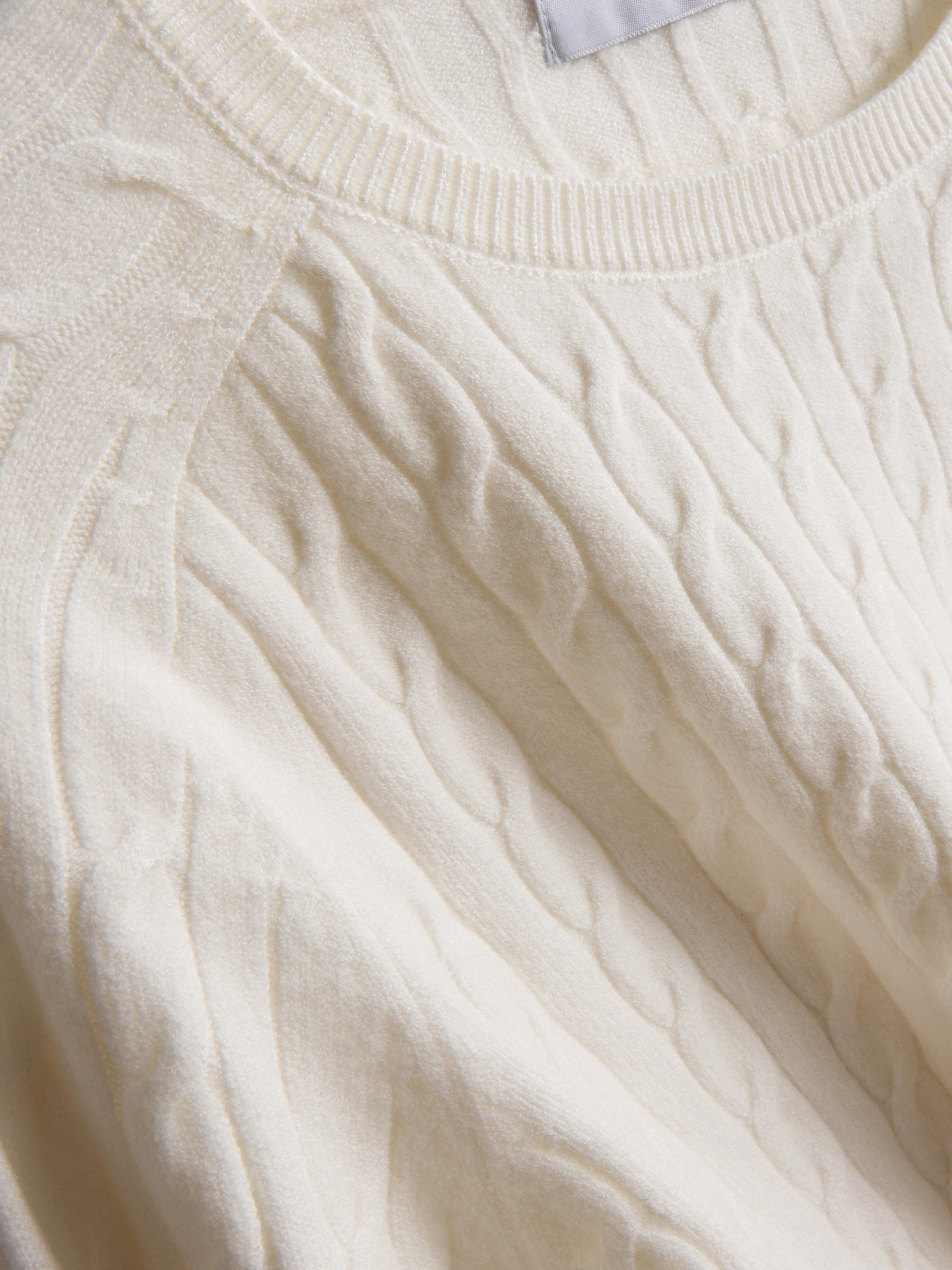 Cable Knit Crew Neck Sweater