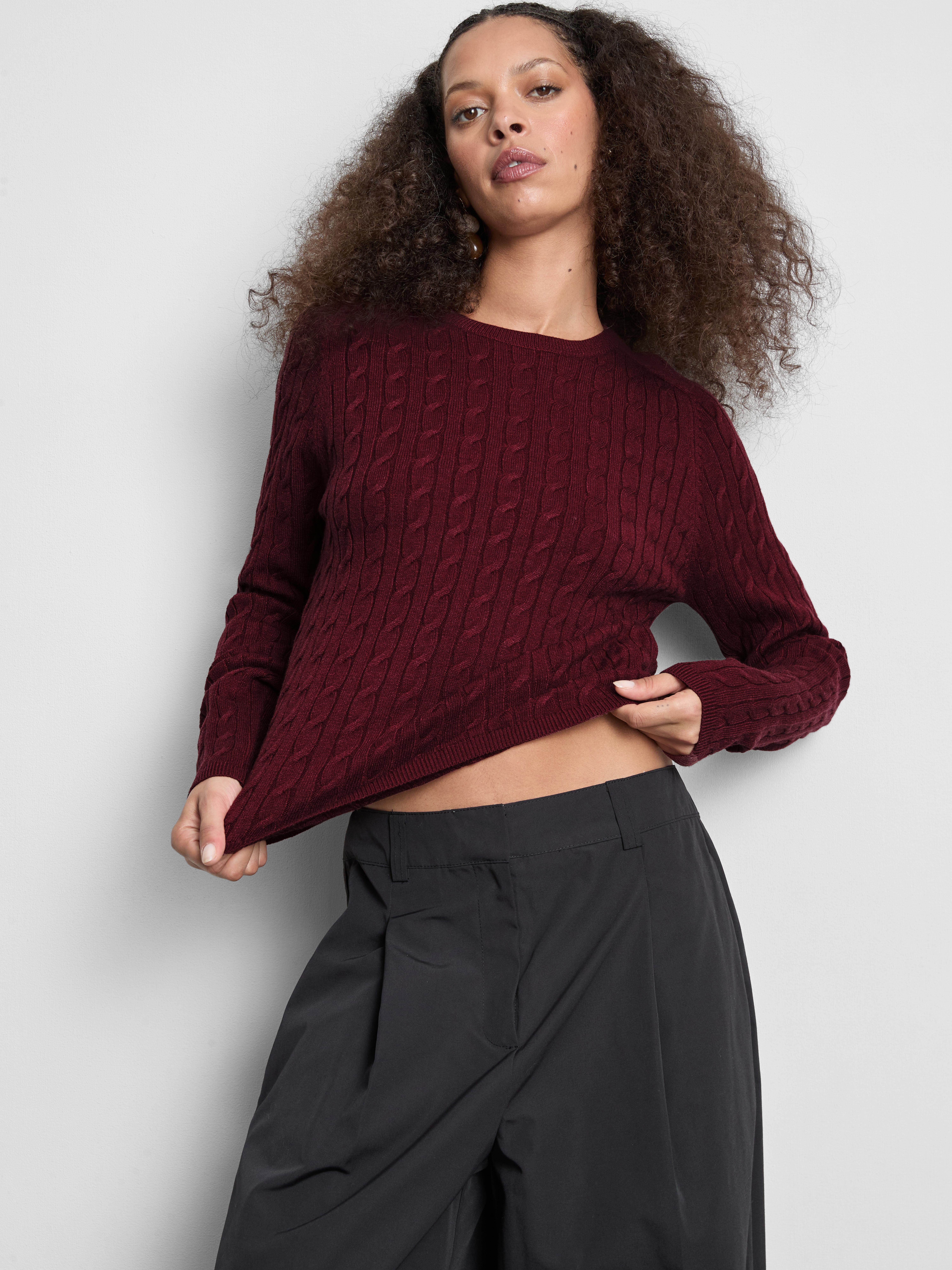 Cable Knit Crew Neck Jumper