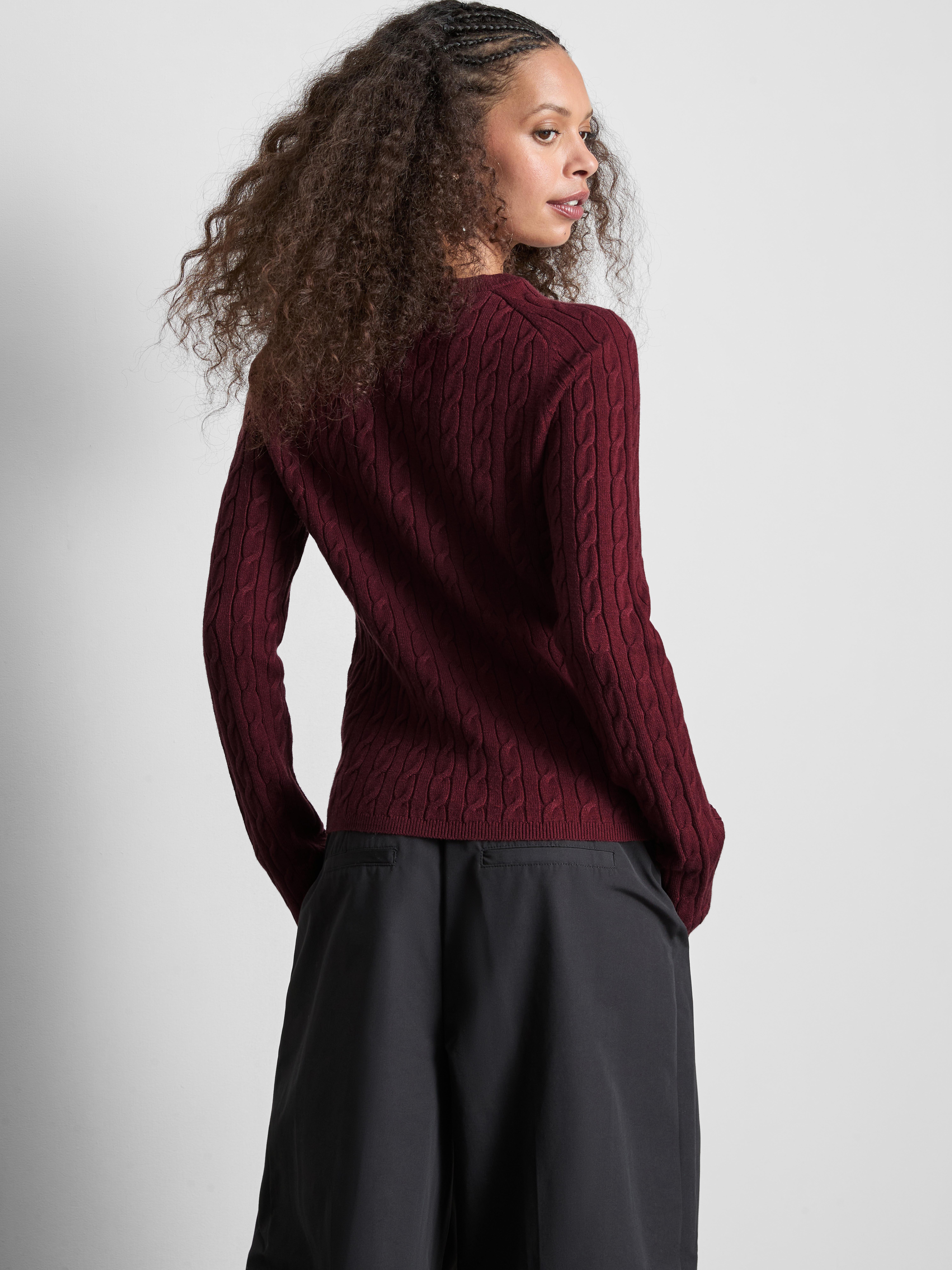 Cable Knit Crew Neck Jumper
