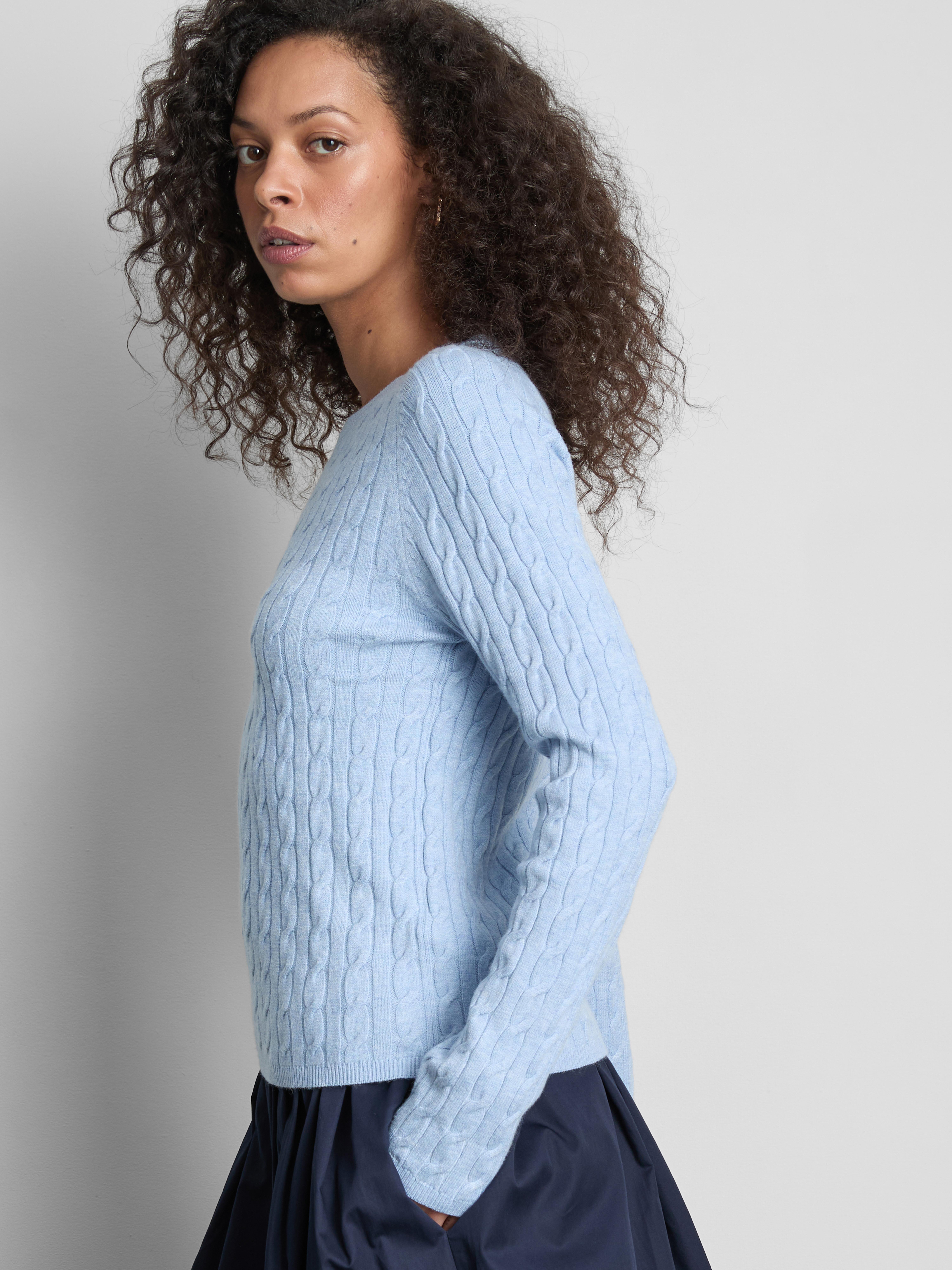 Cable Knit Crew Neck Sweater