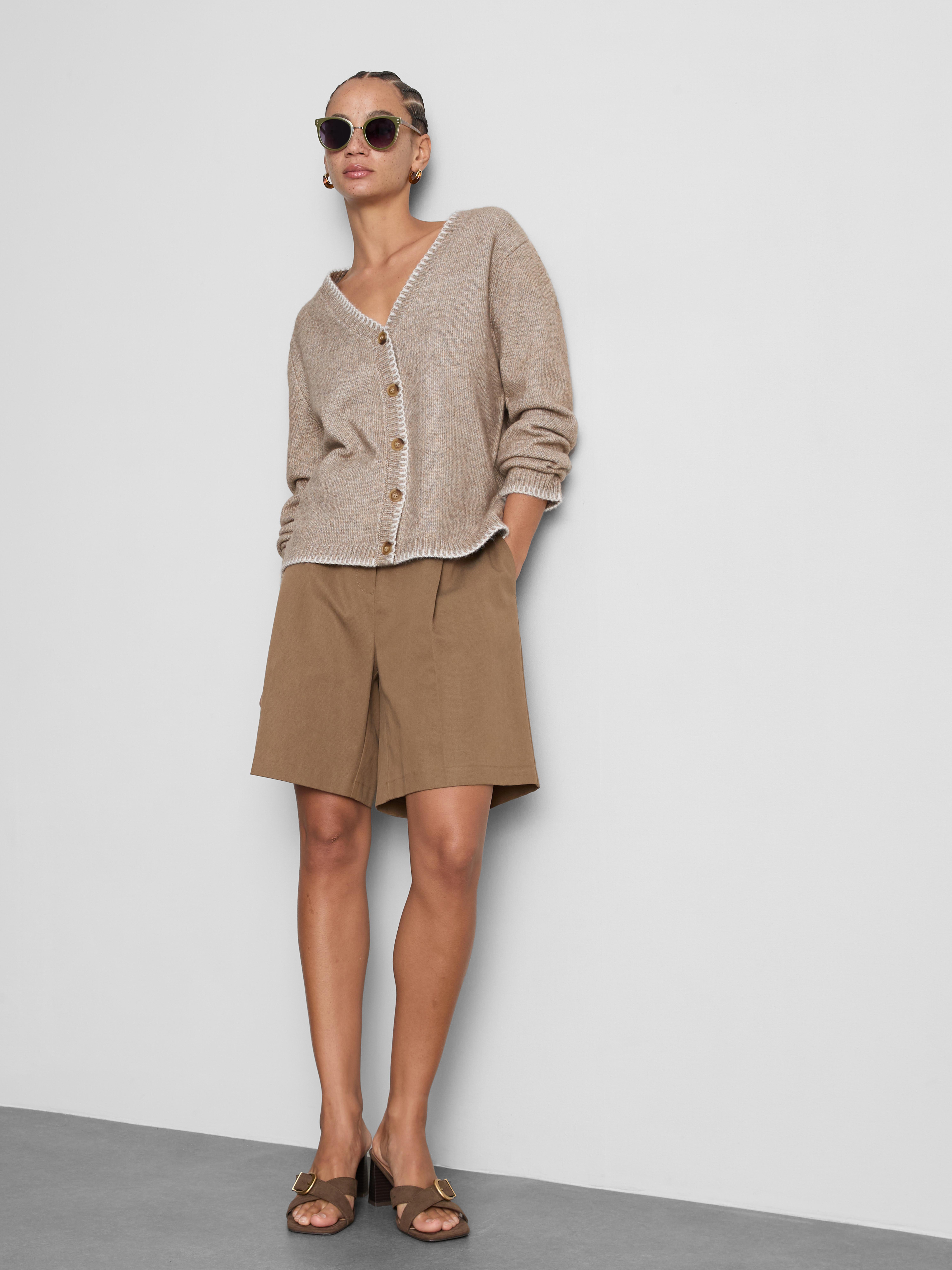 Halo Stitch V-Neck Cardigan
