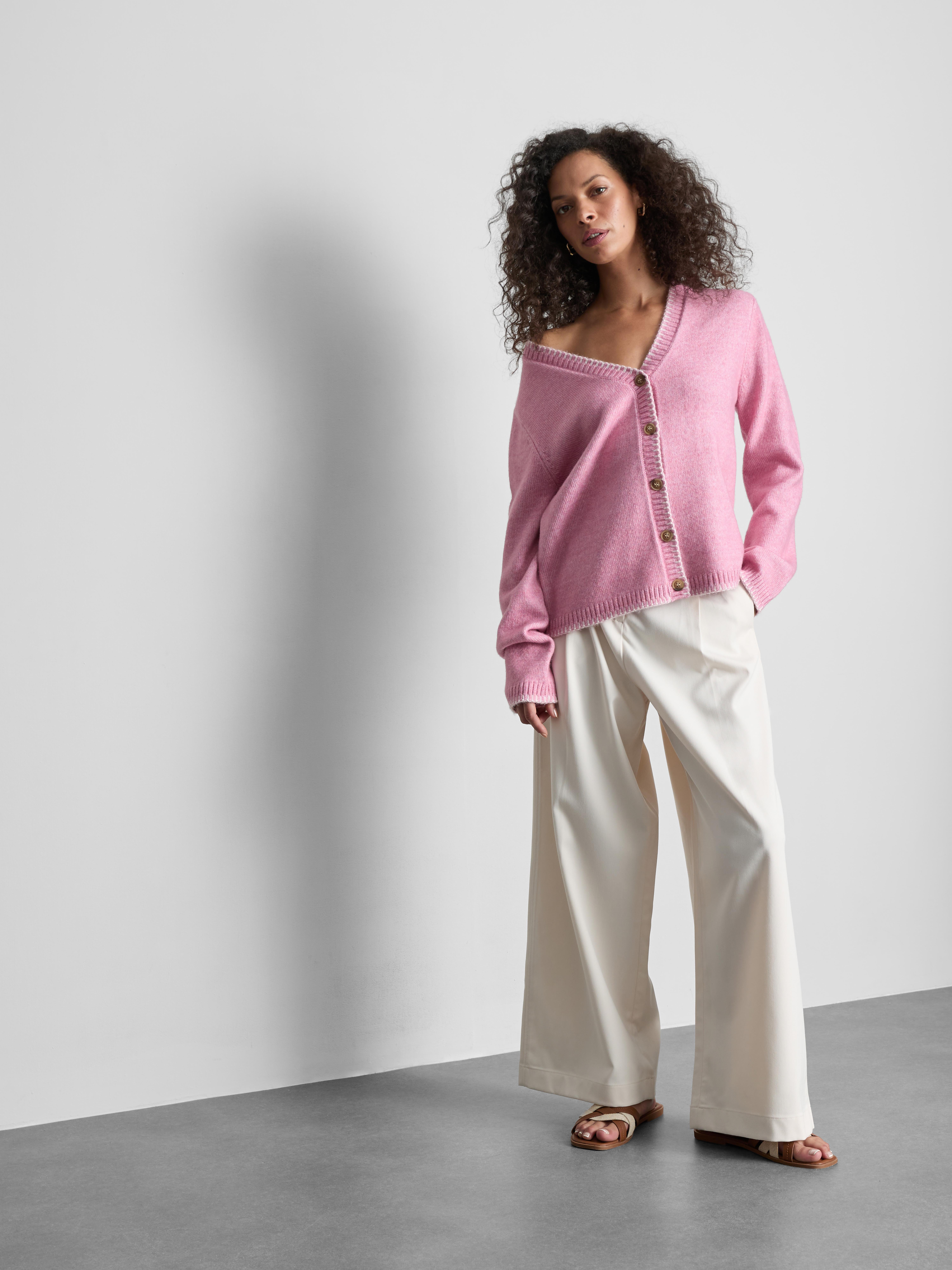 „Halo Stitch“ Cardigan mit V-Ausschnitt
