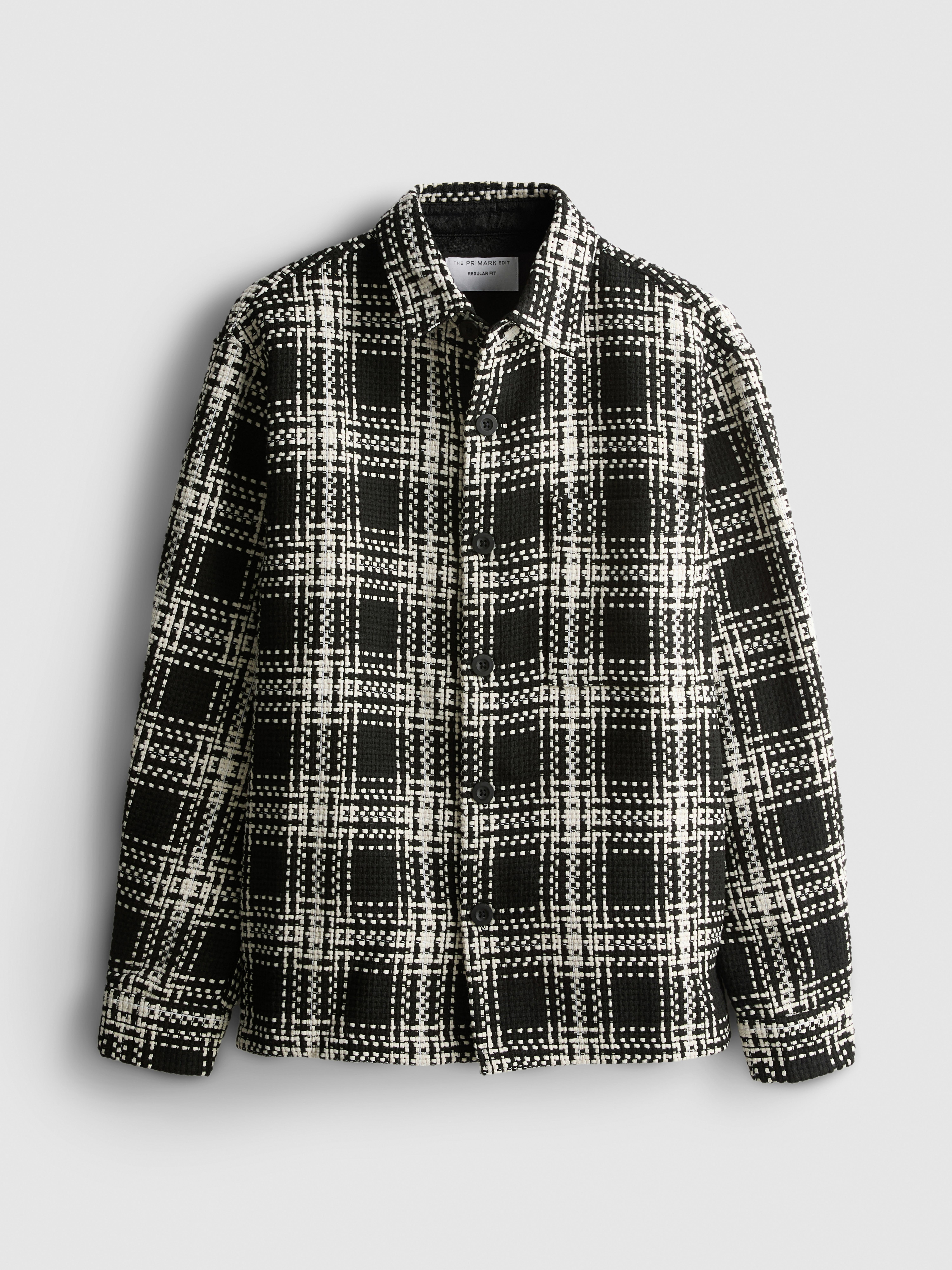 The Edit Textured Check Overshirt