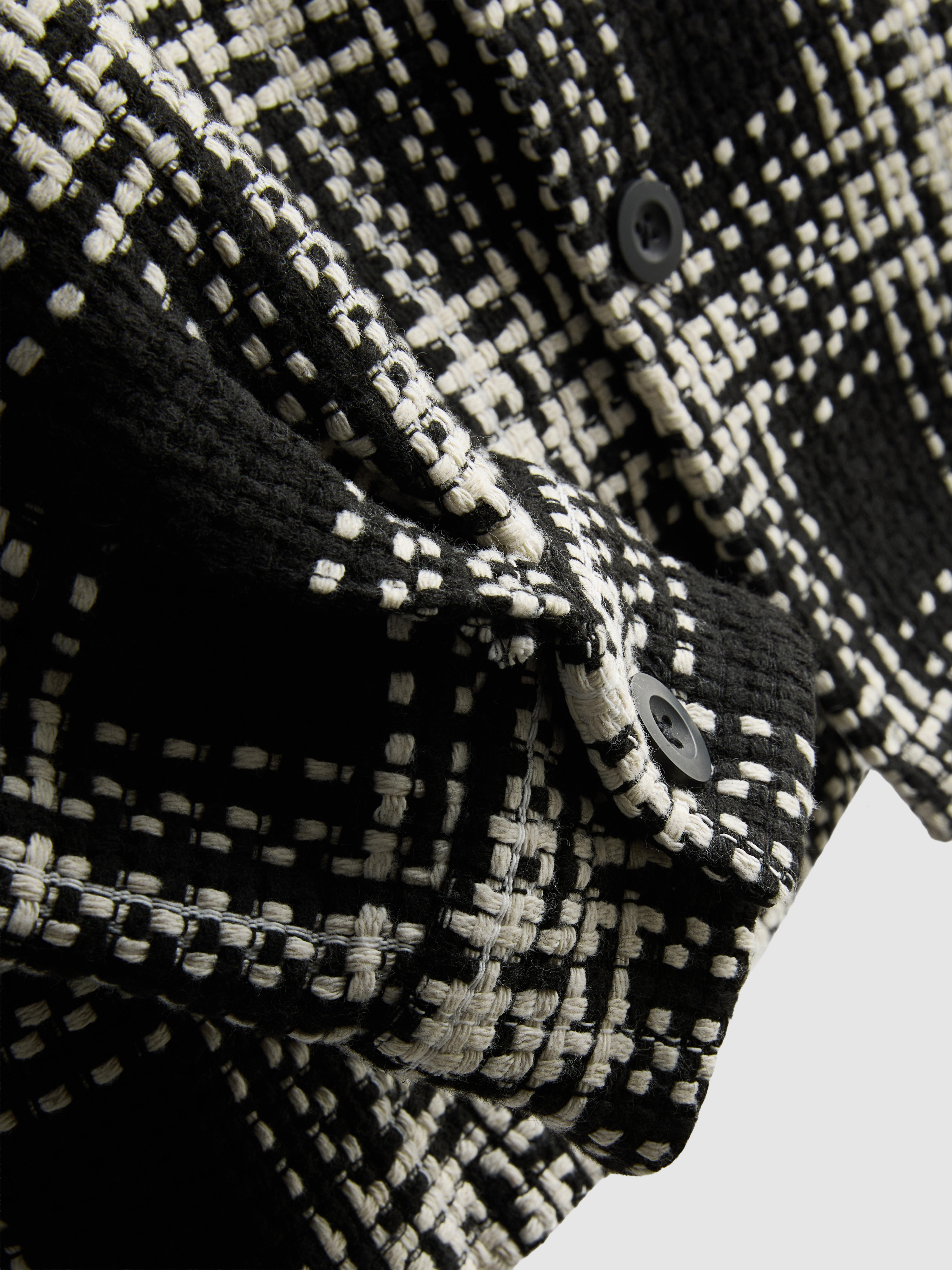 The Edit Textured Check Overshirt