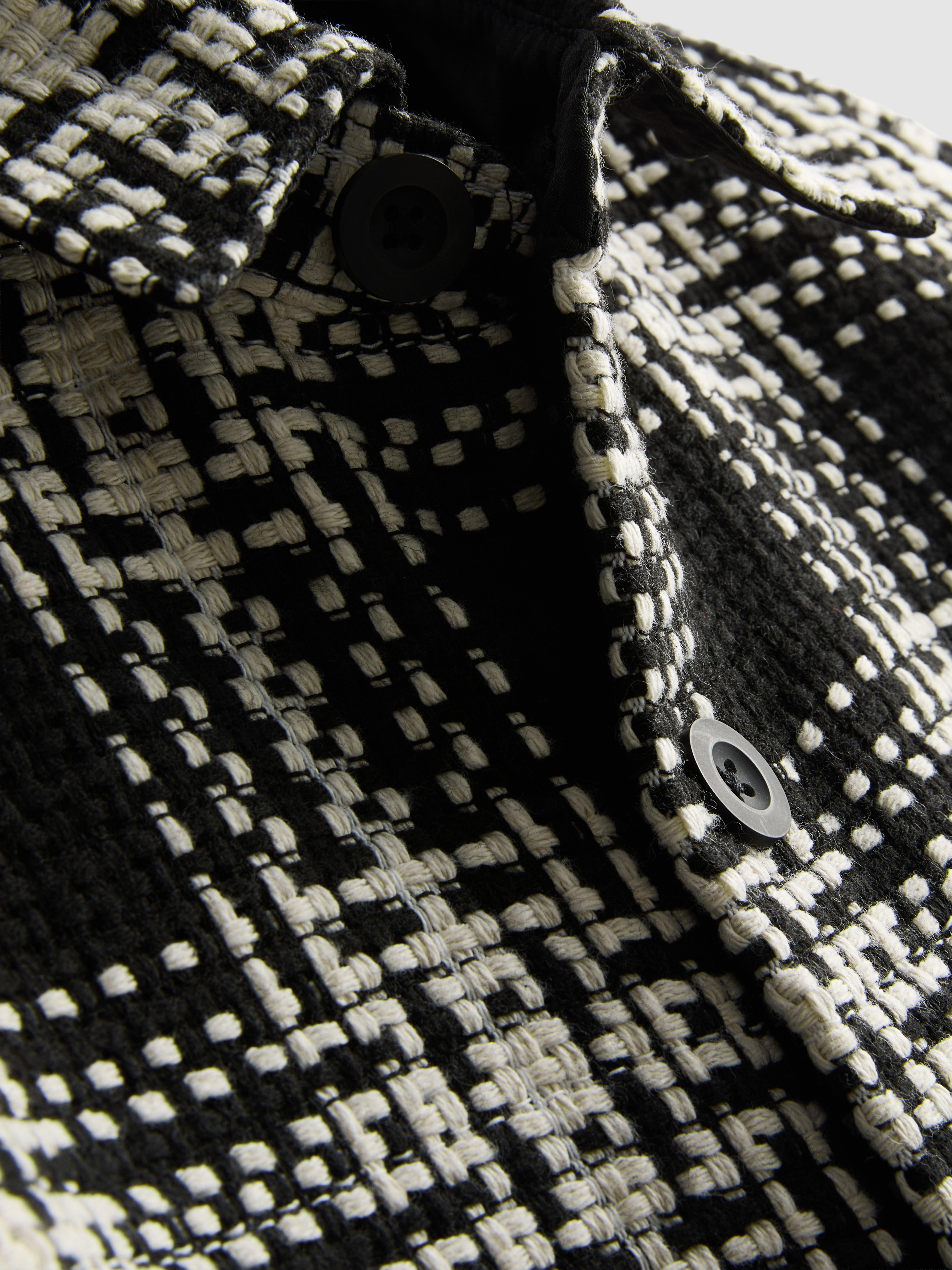The Edit Textured Check Overshirt