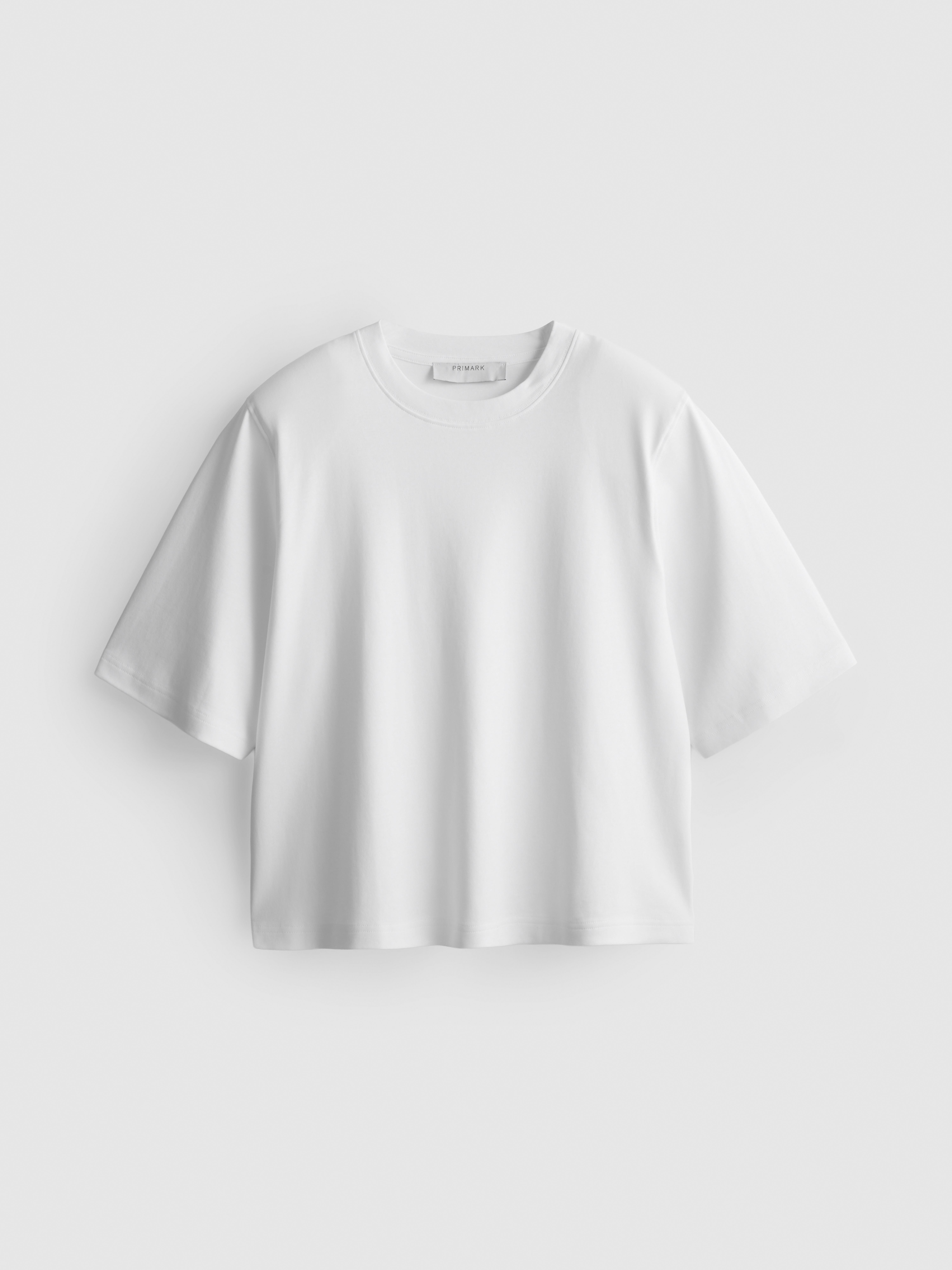 T-Shirt mit Schulterpolstern aus reiner Baumwolle