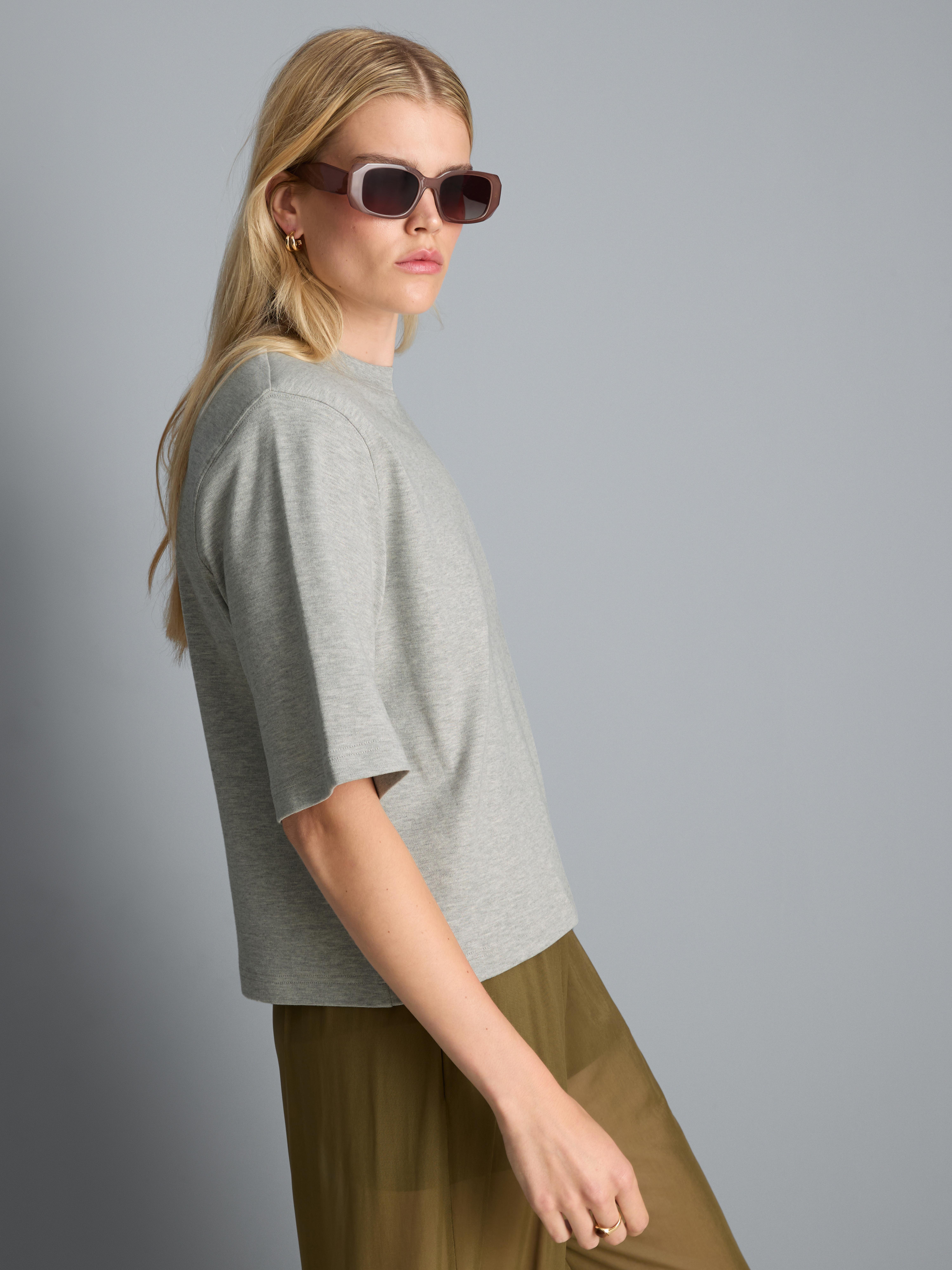 Pure Cotton Shoulder Pad Tee