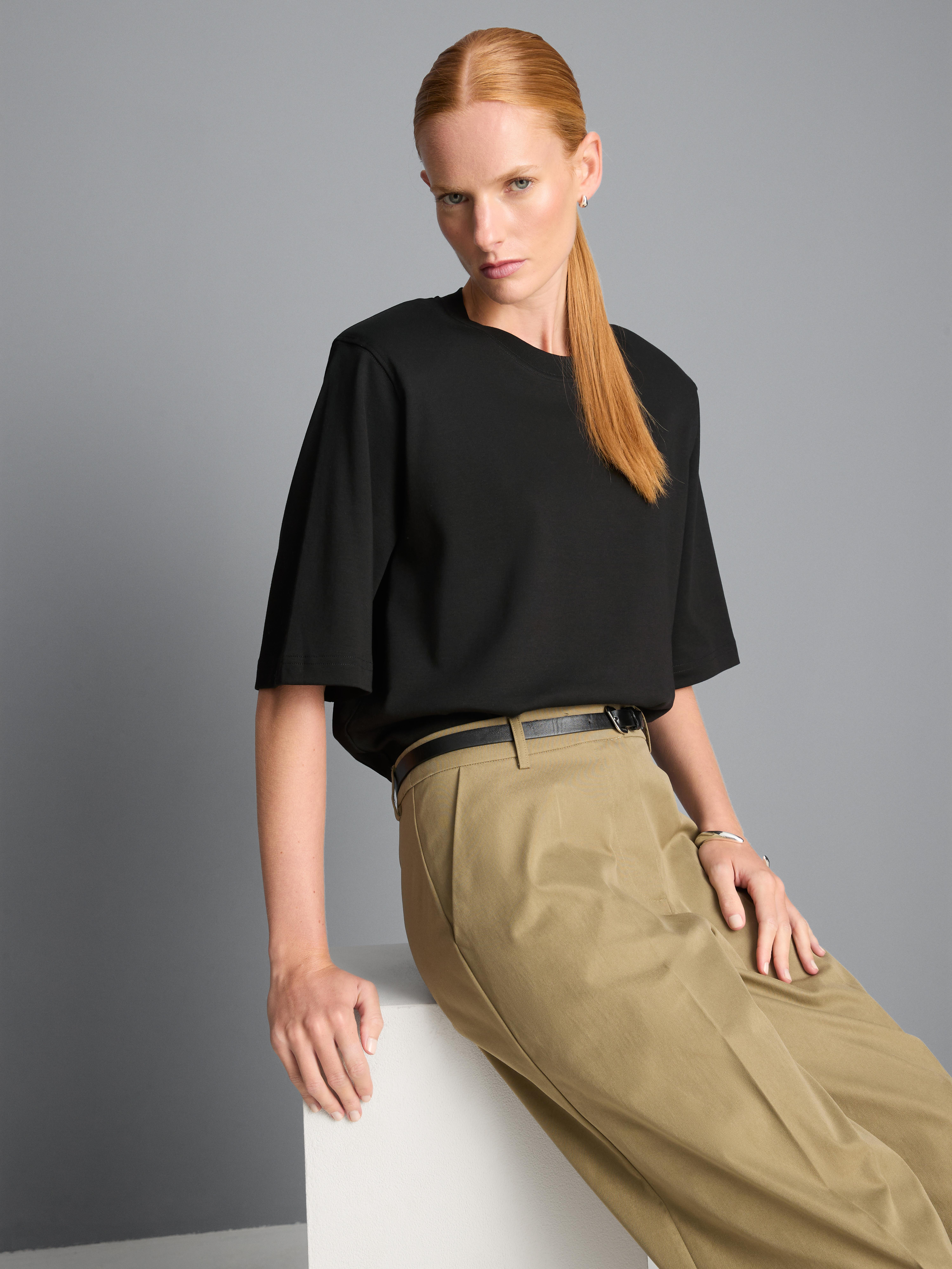 Pure Cotton Shoulder Pad Tee