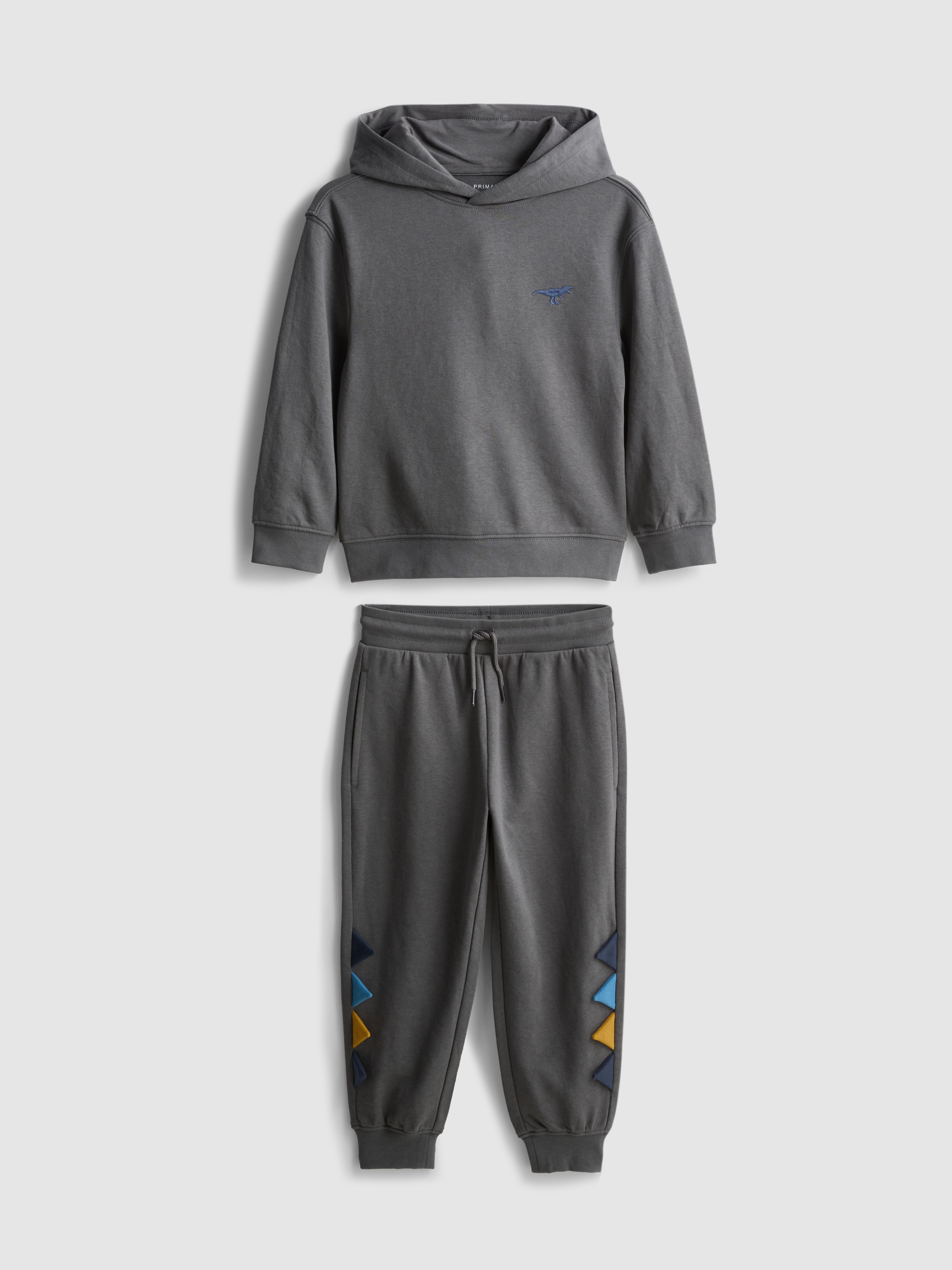 1-9yrs | Dinosaur Hoodie and Cuffed Joggers Set