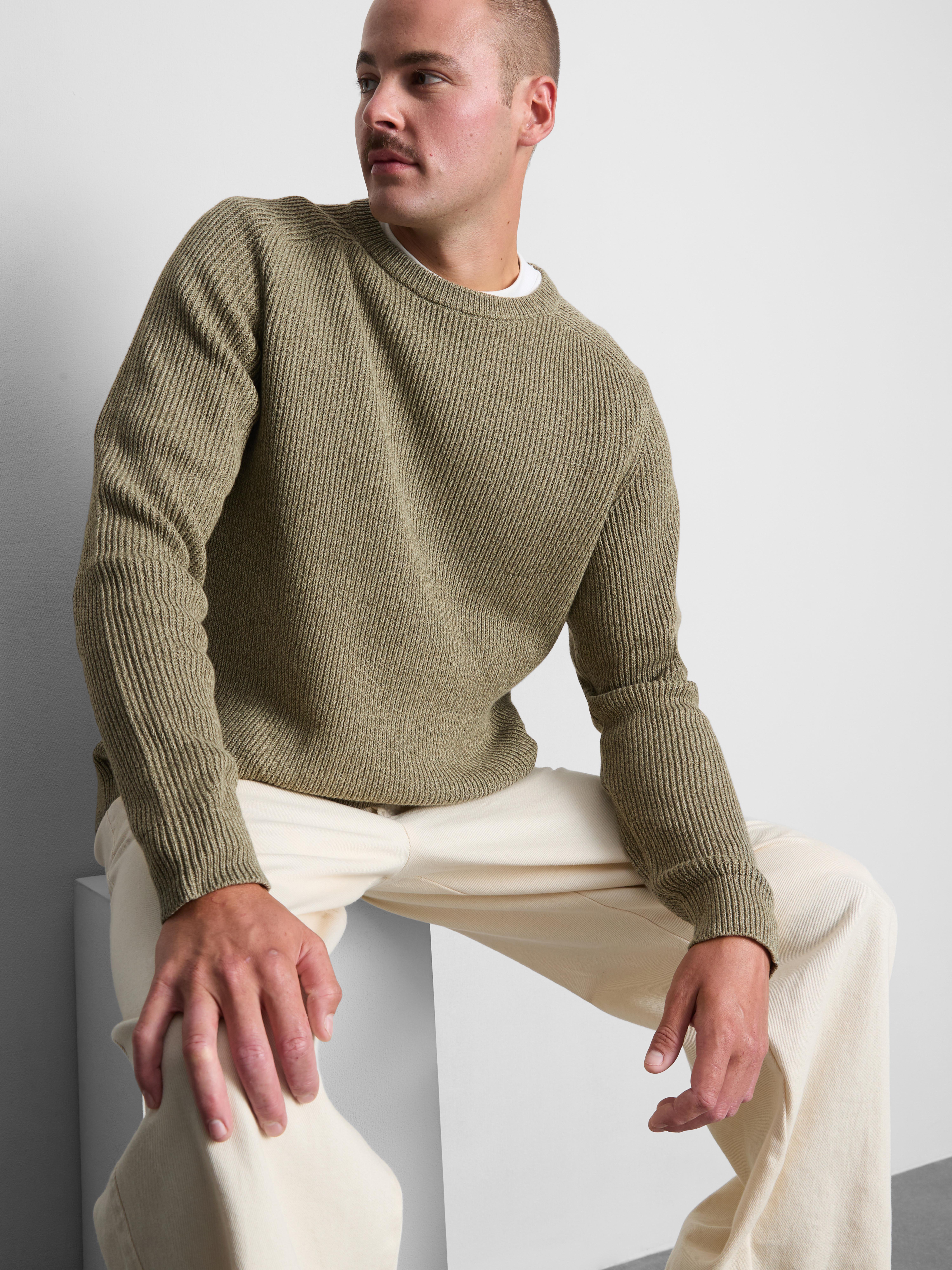 Cotton Rich Crew Neck Sweater