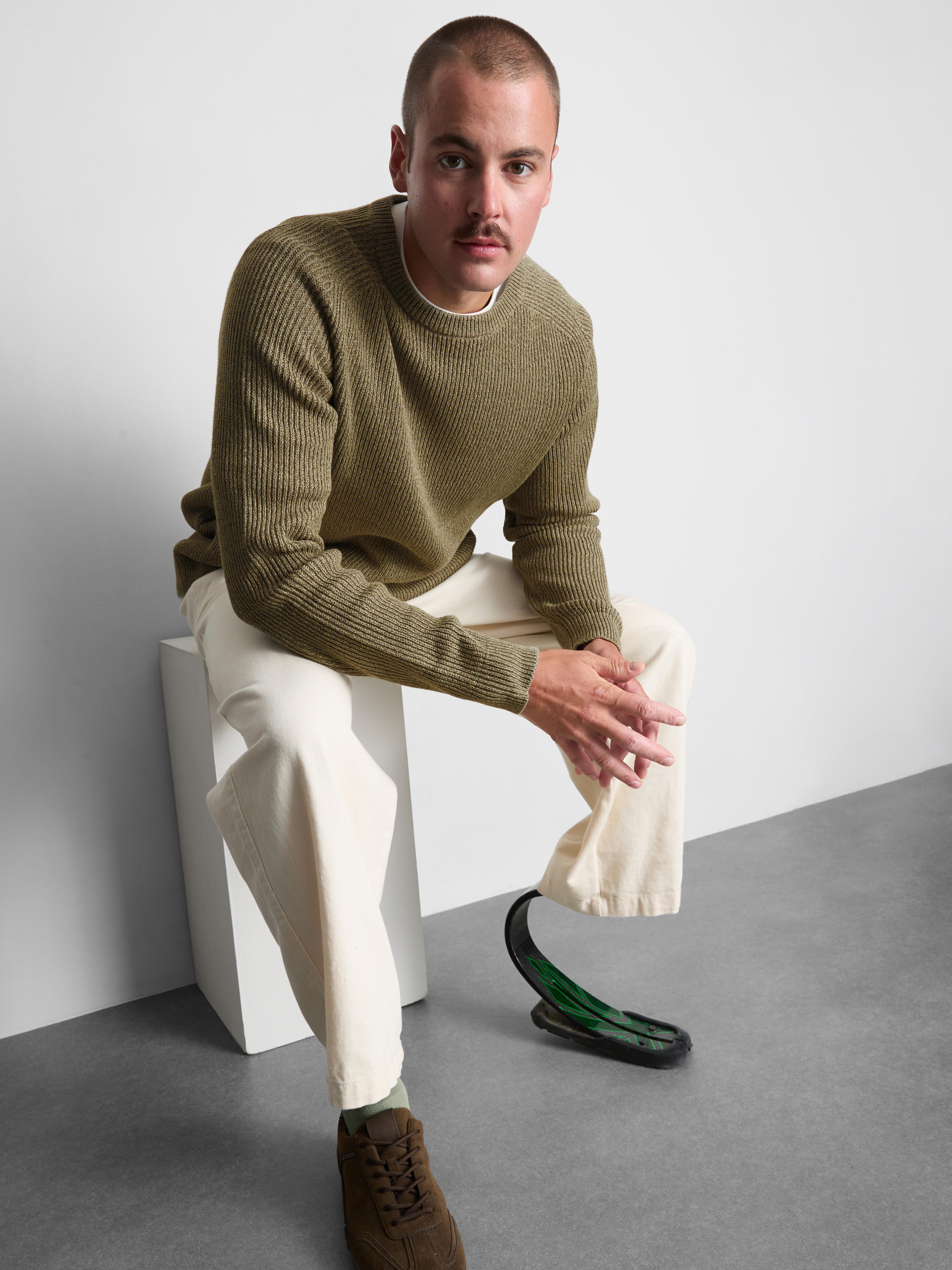 Cotton Rich Crew Neck Sweater