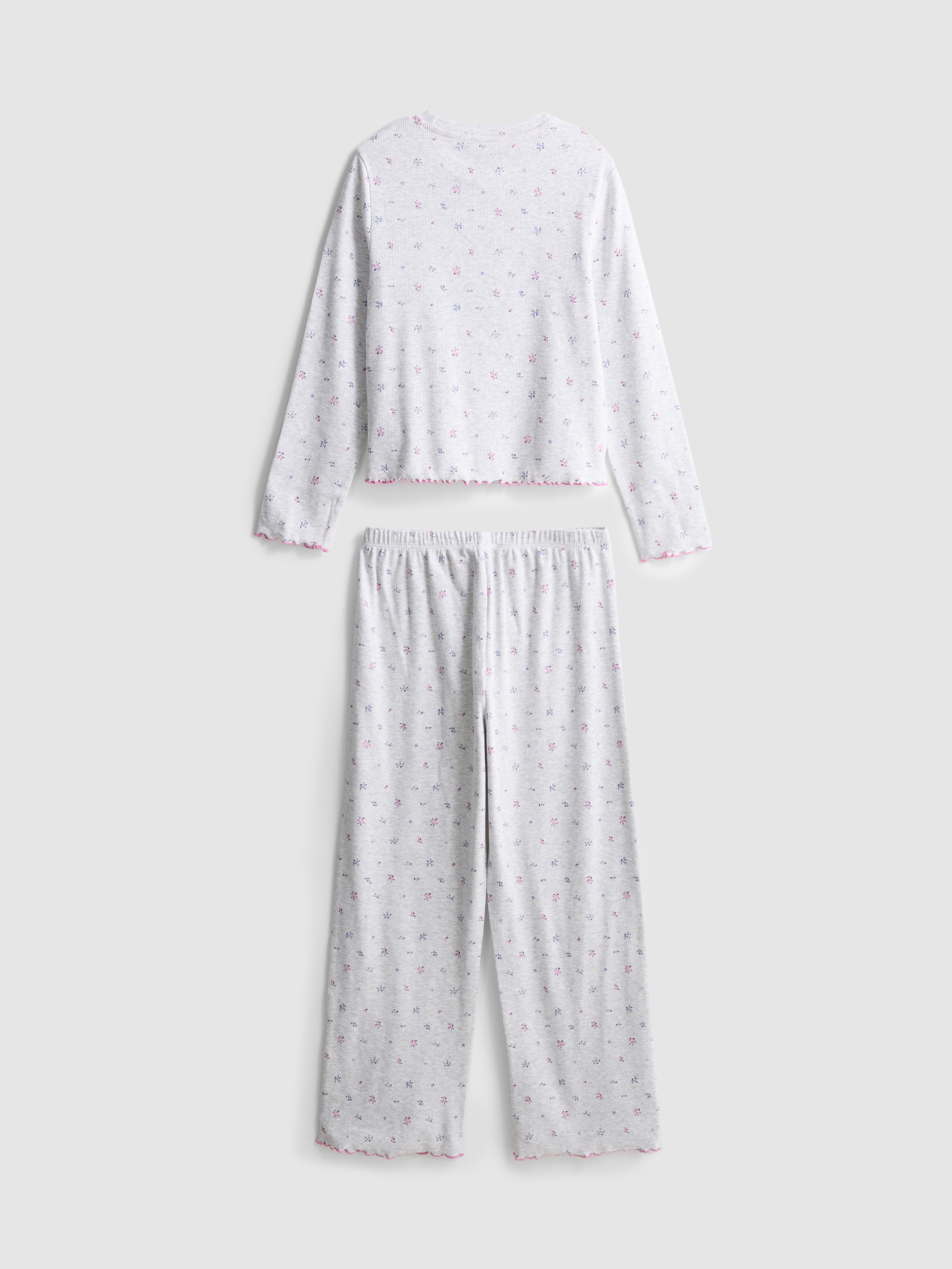 5-15yrs | Ribbed Floral Print Pyjamas