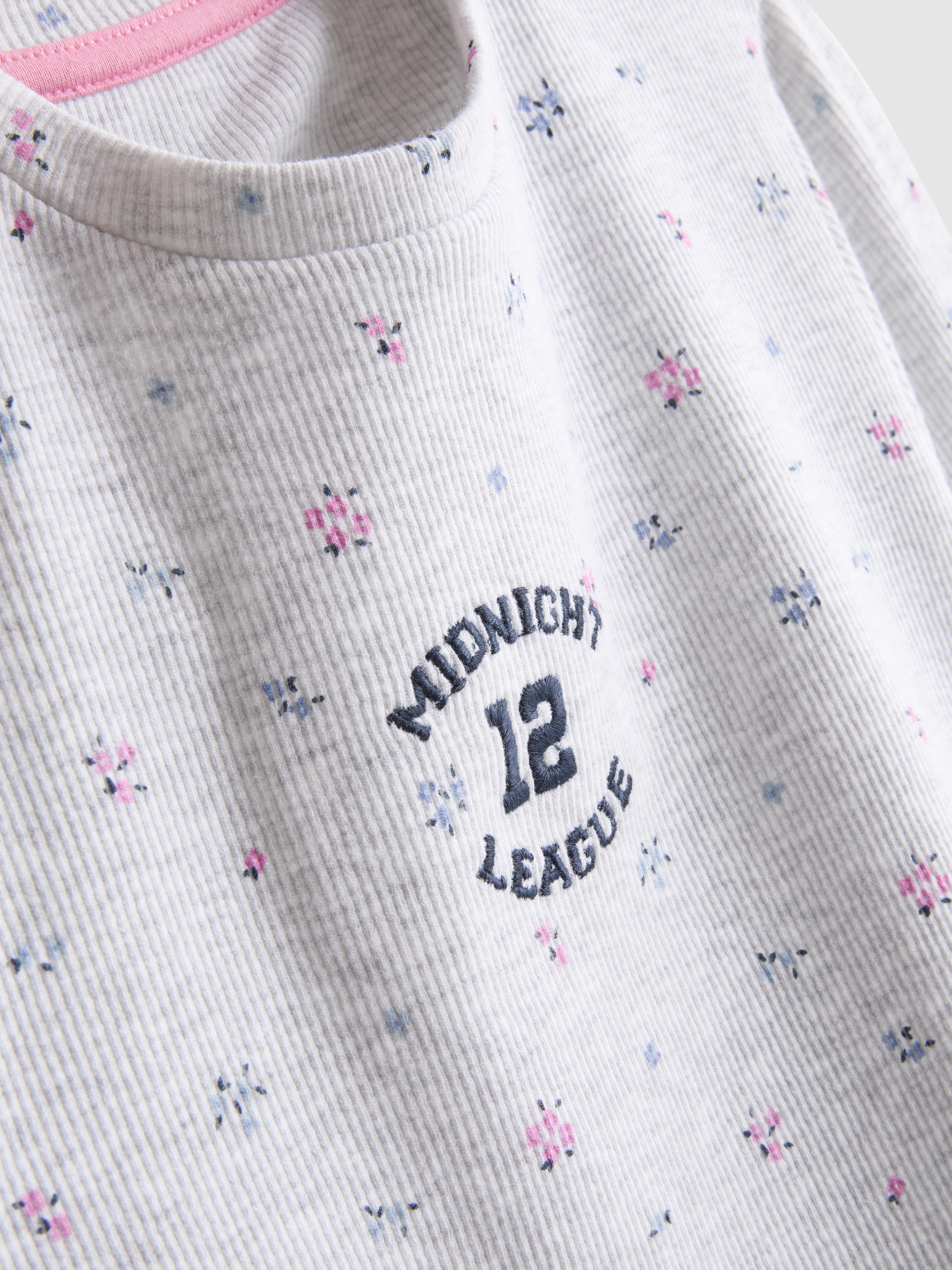 5-15yrs | Ribbed Floral Print Pyjamas