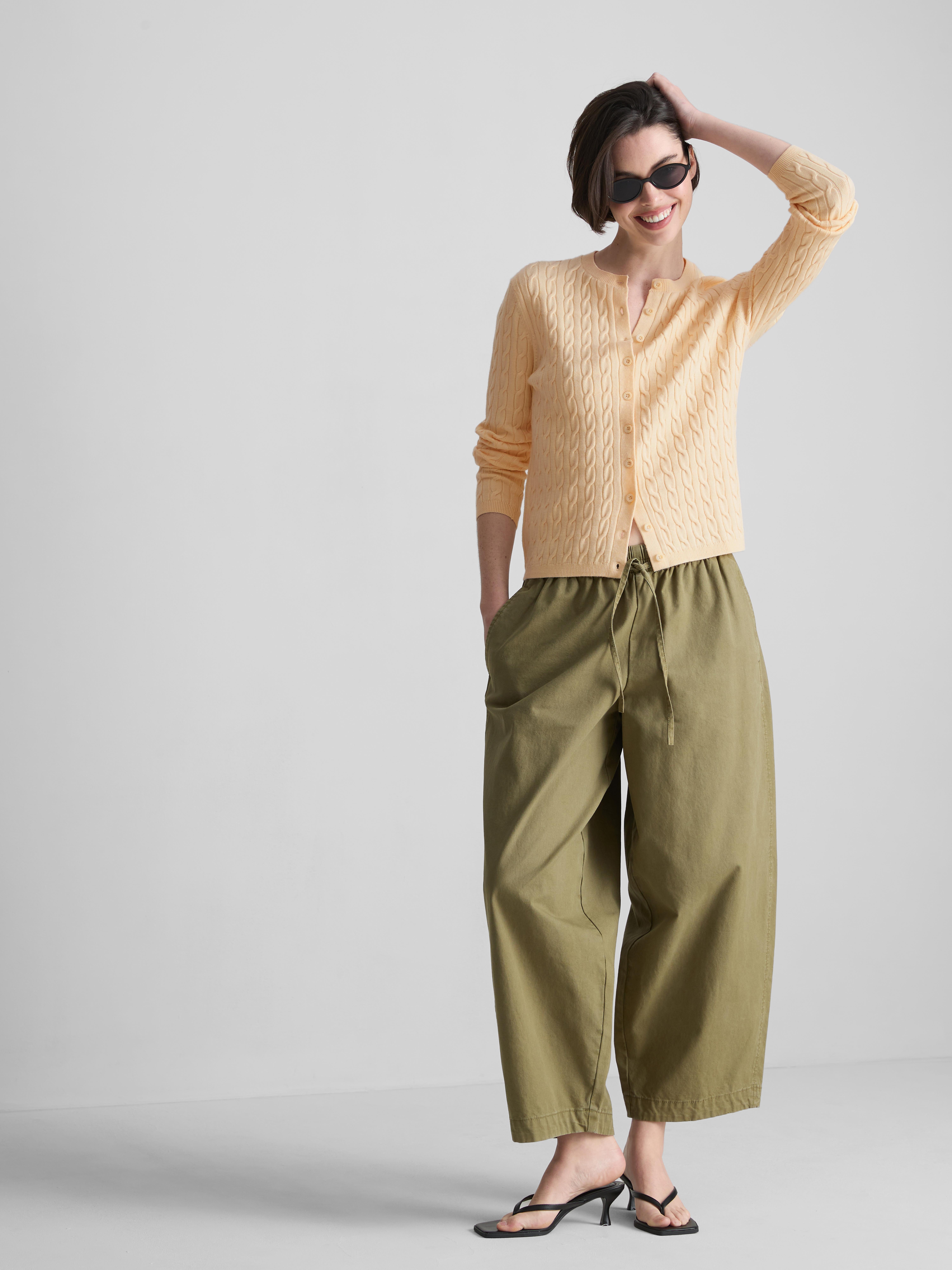 Cardigan in maglia a trecce