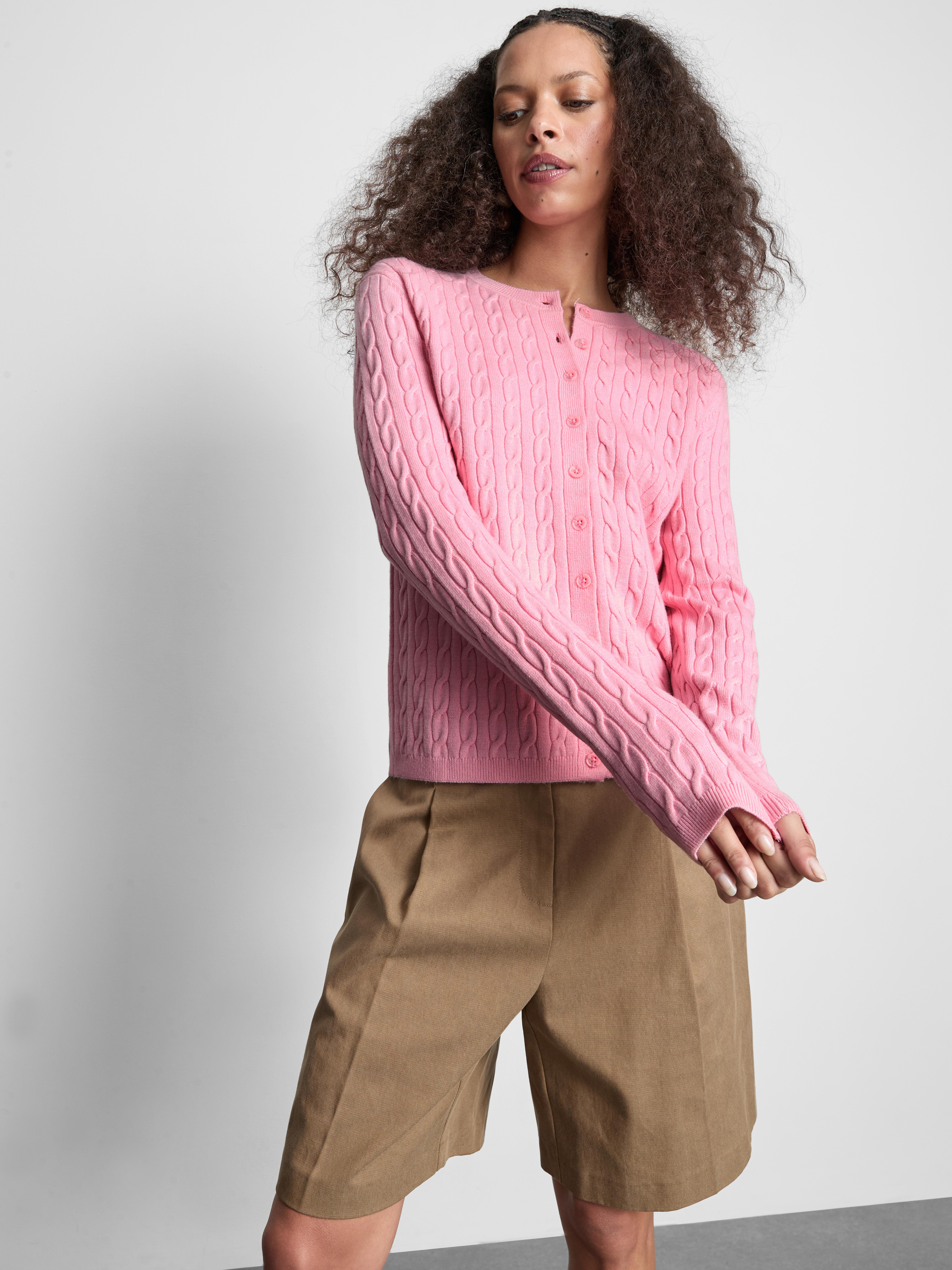 Women's Light Pink Cable Knit Cardigan | Primark