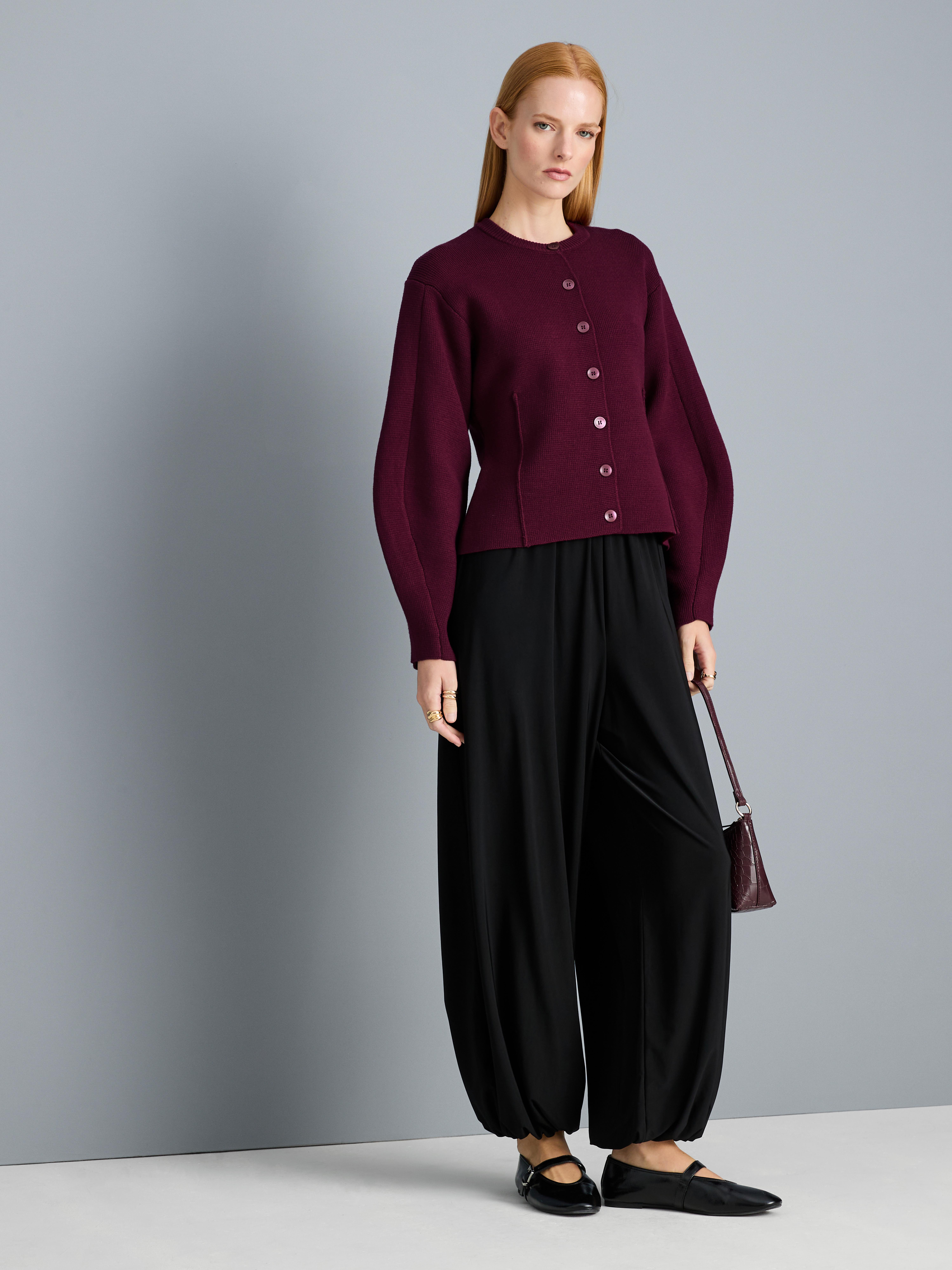 Sculpted Roundneck Cardigan