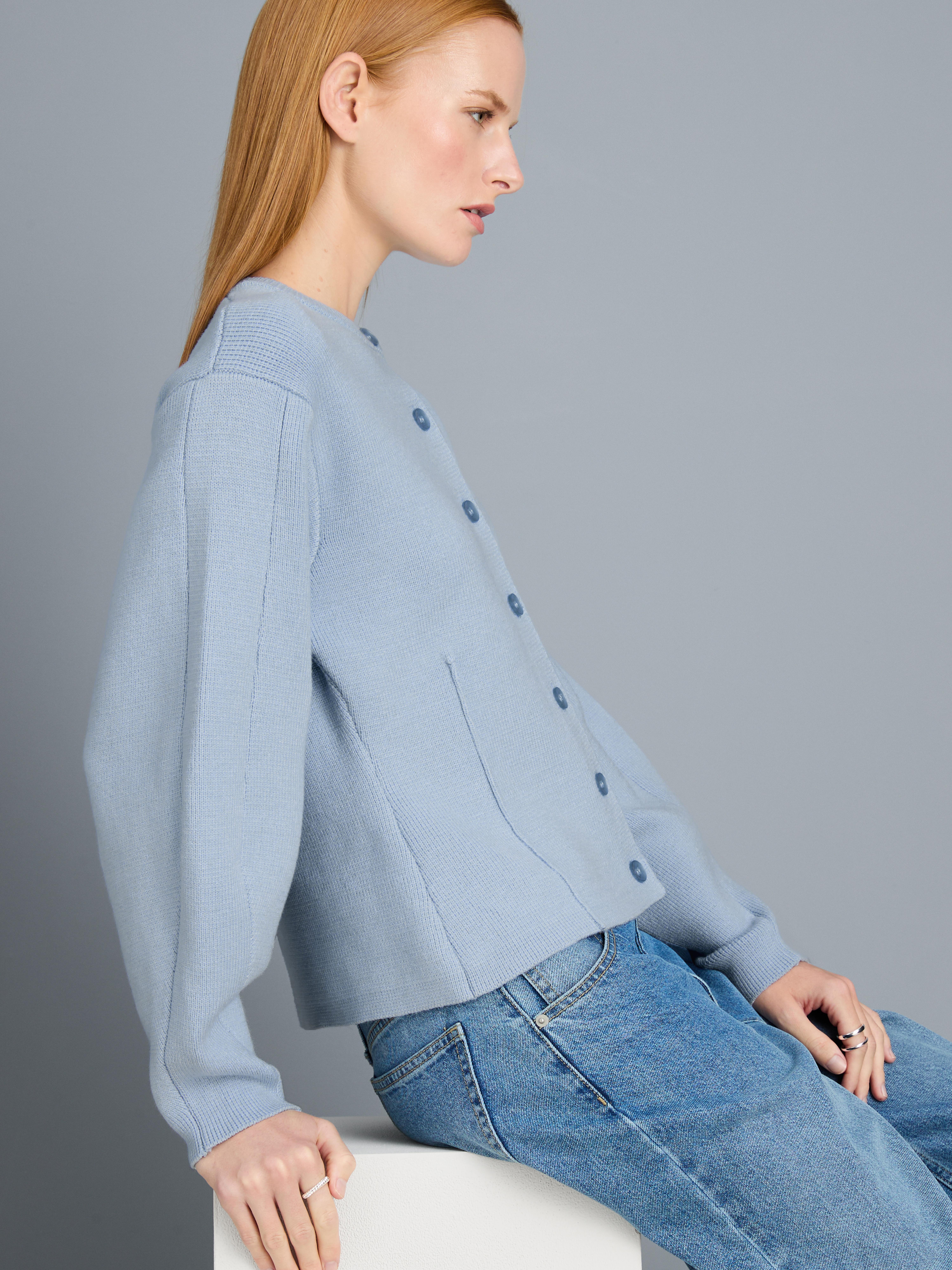 Sculpted Roundneck Cardigan