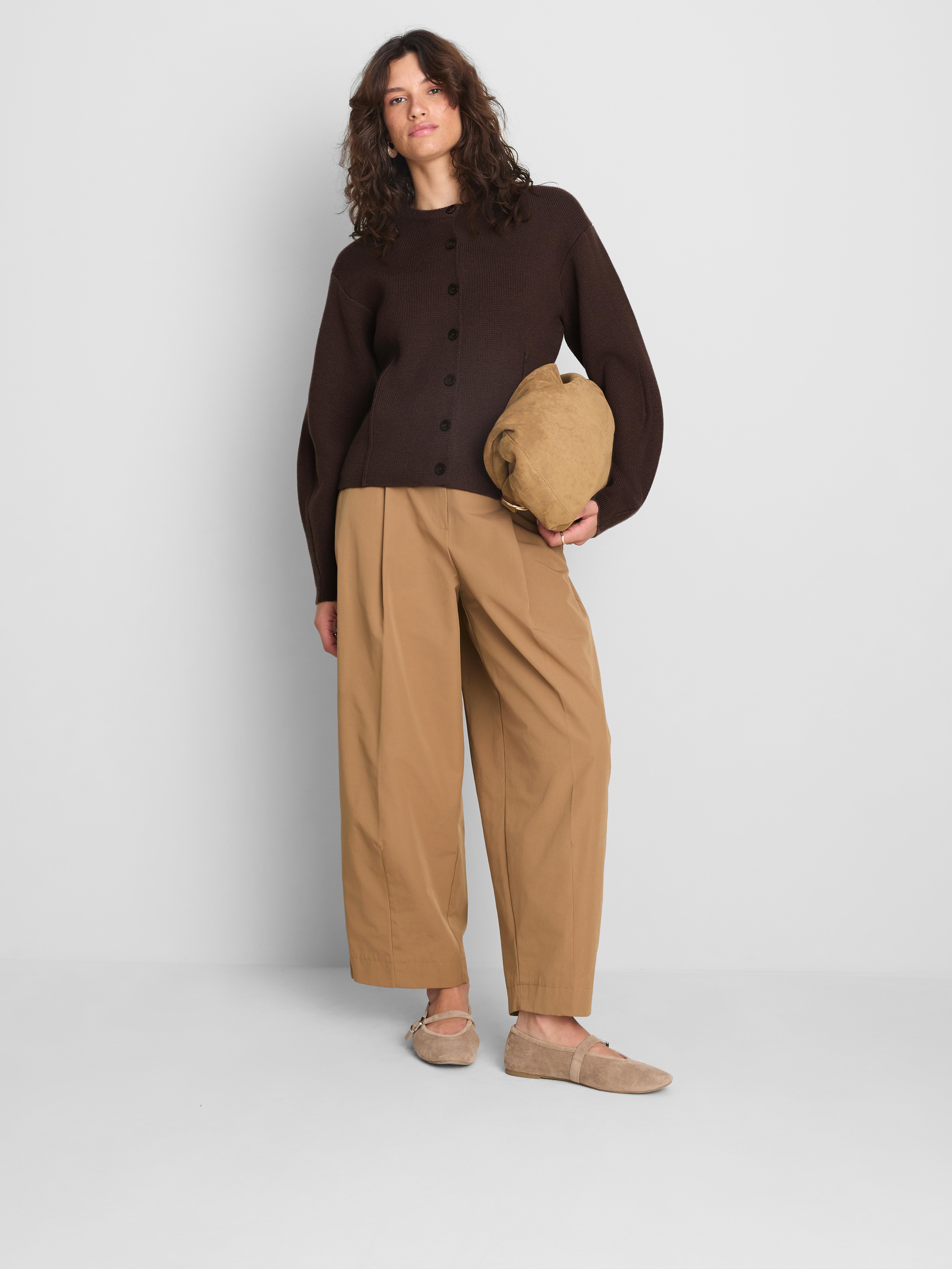 Sculpted Roundneck Cardigan