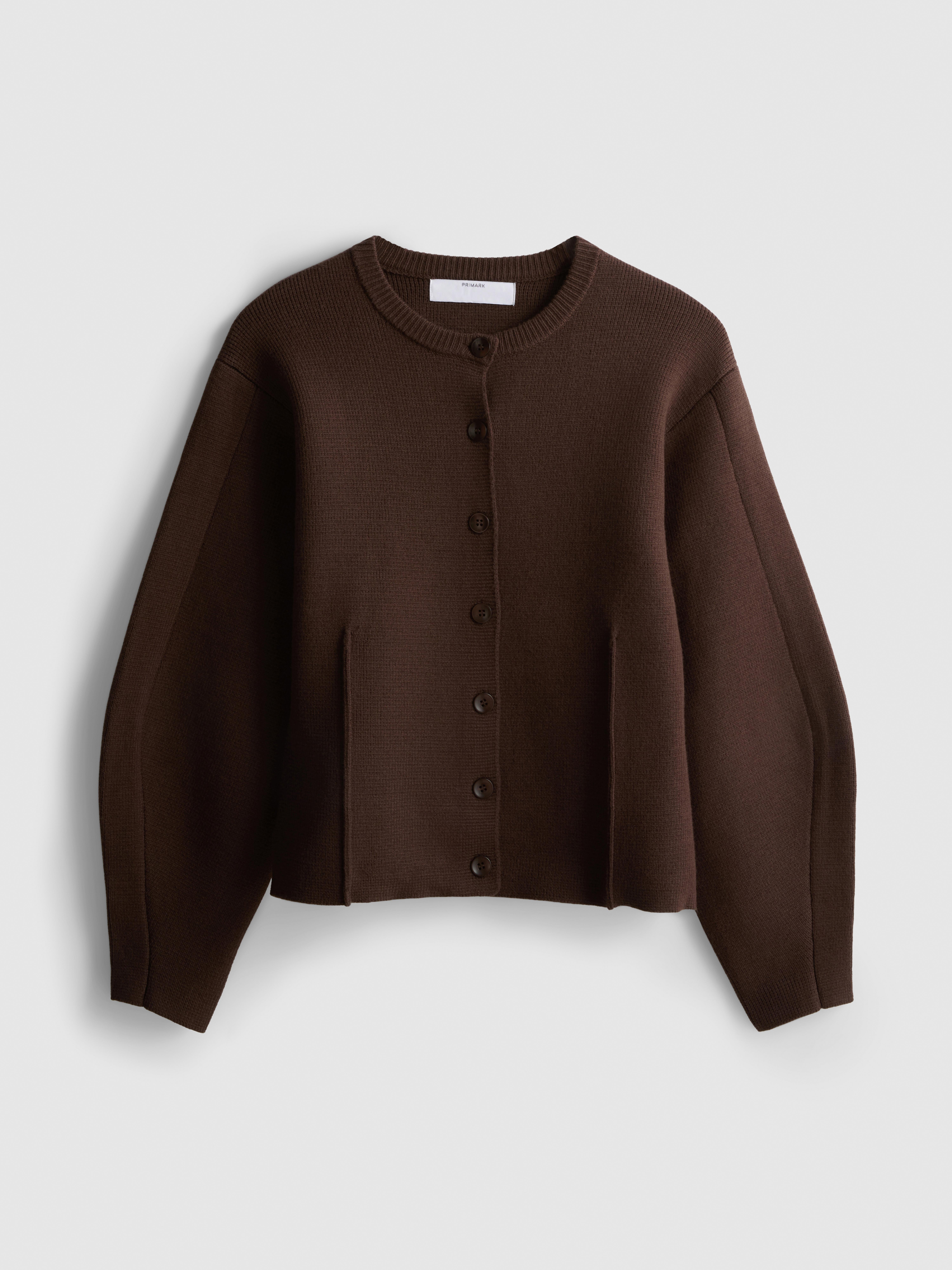 Sculpted Roundneck Cardigan