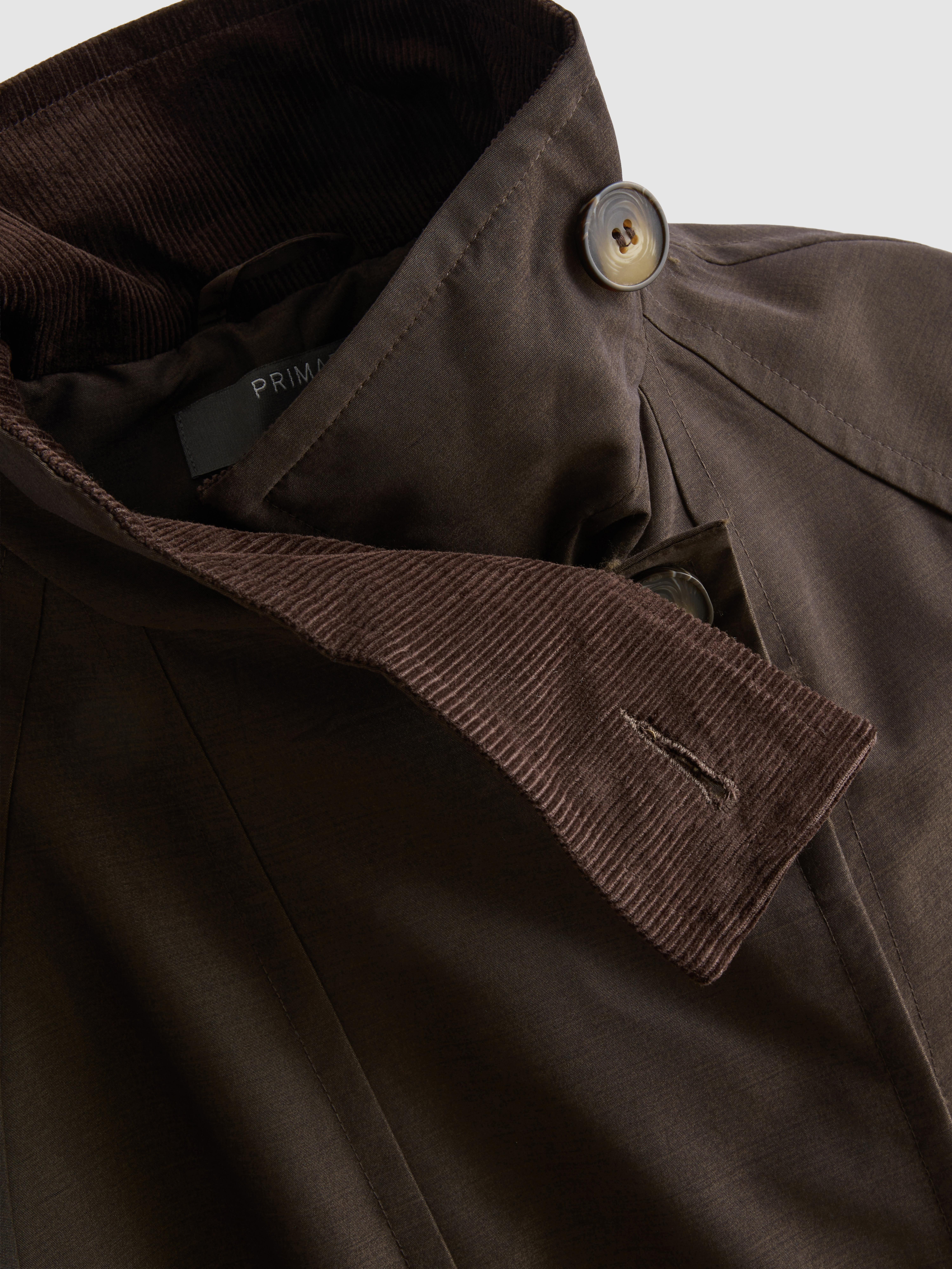 High Neckline Long Raincoat