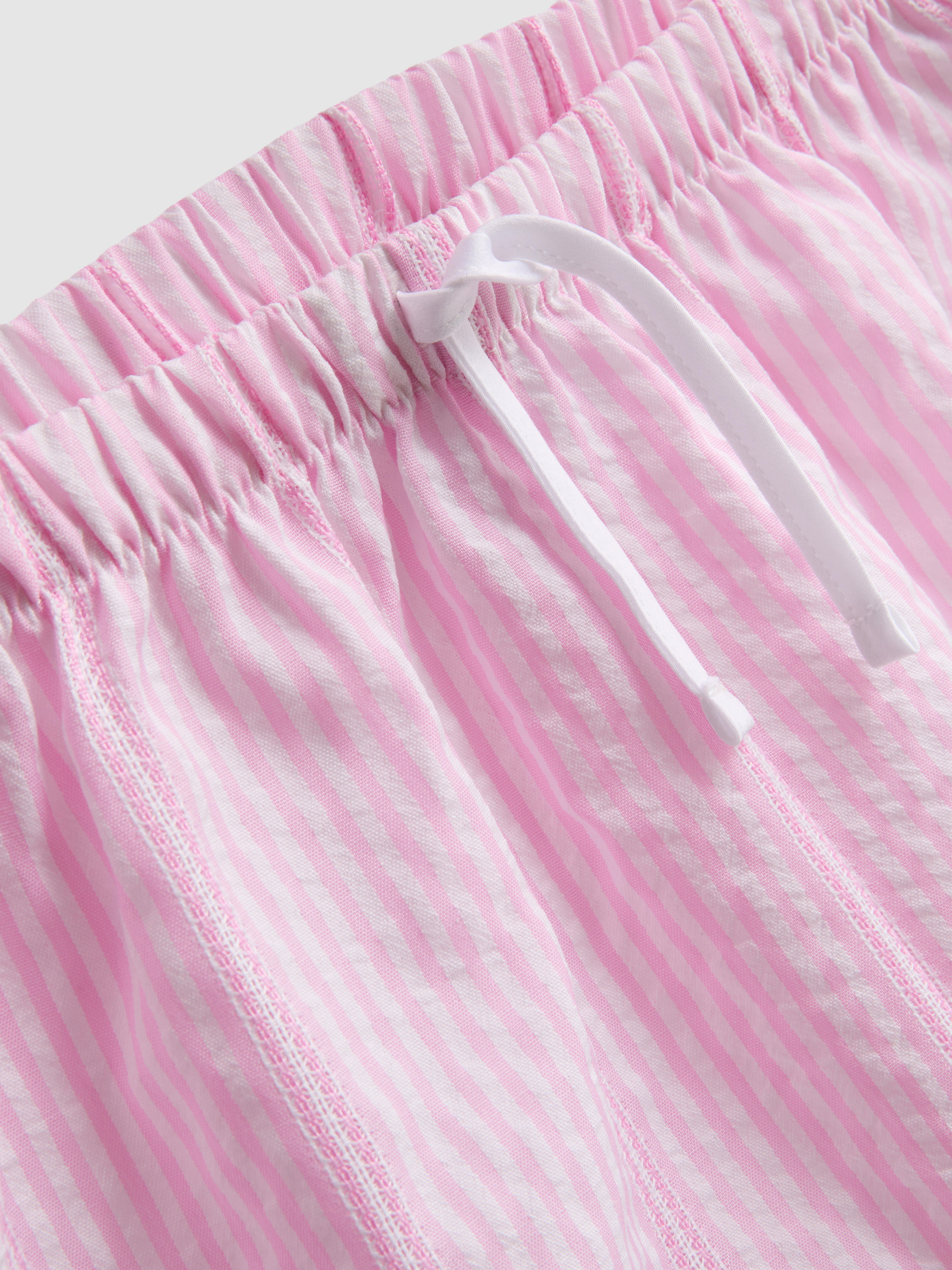 5–15 ans | Pyjama chemise et short rayés en seersucker