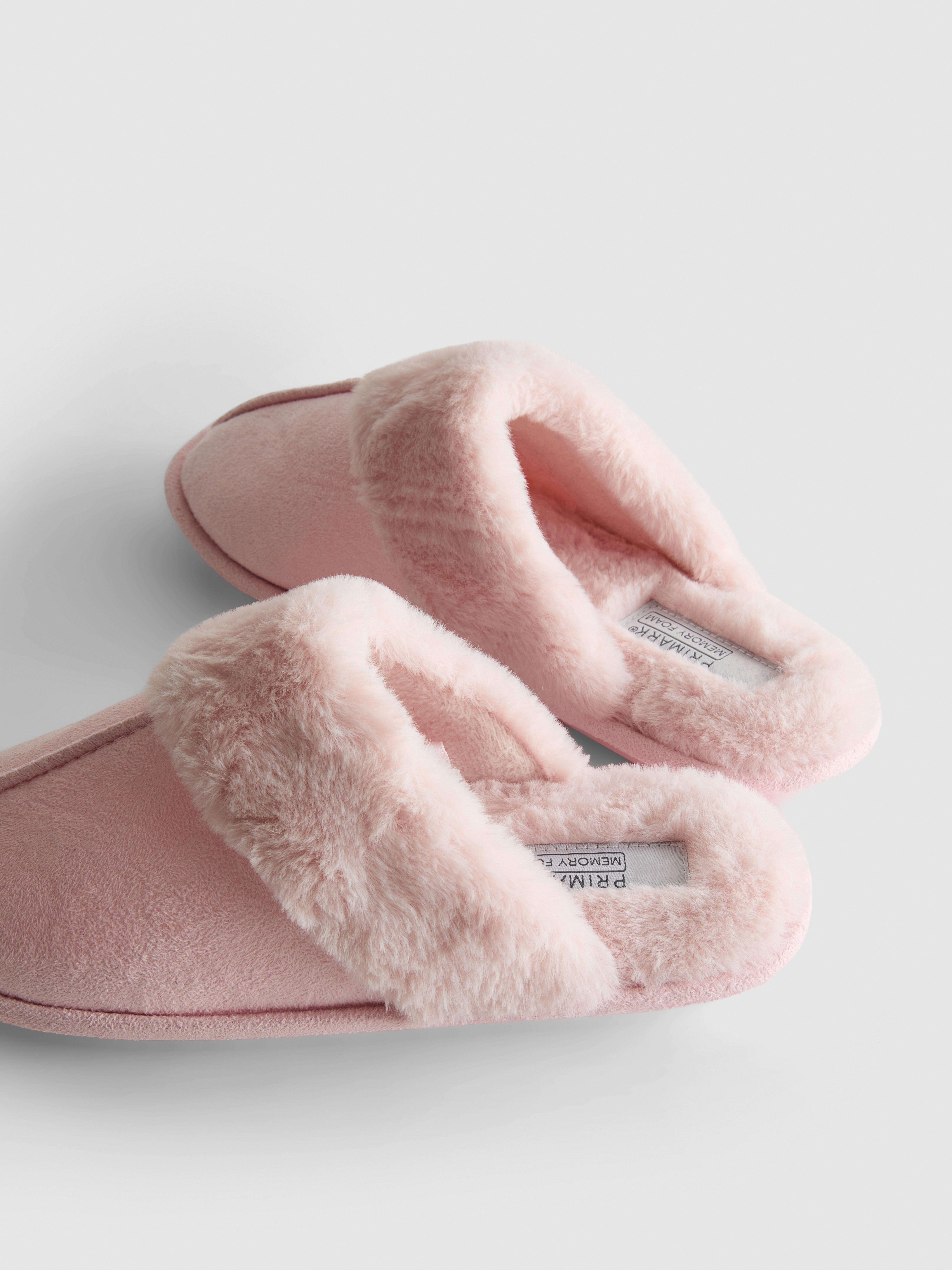 Faux Suede Mule Slippers