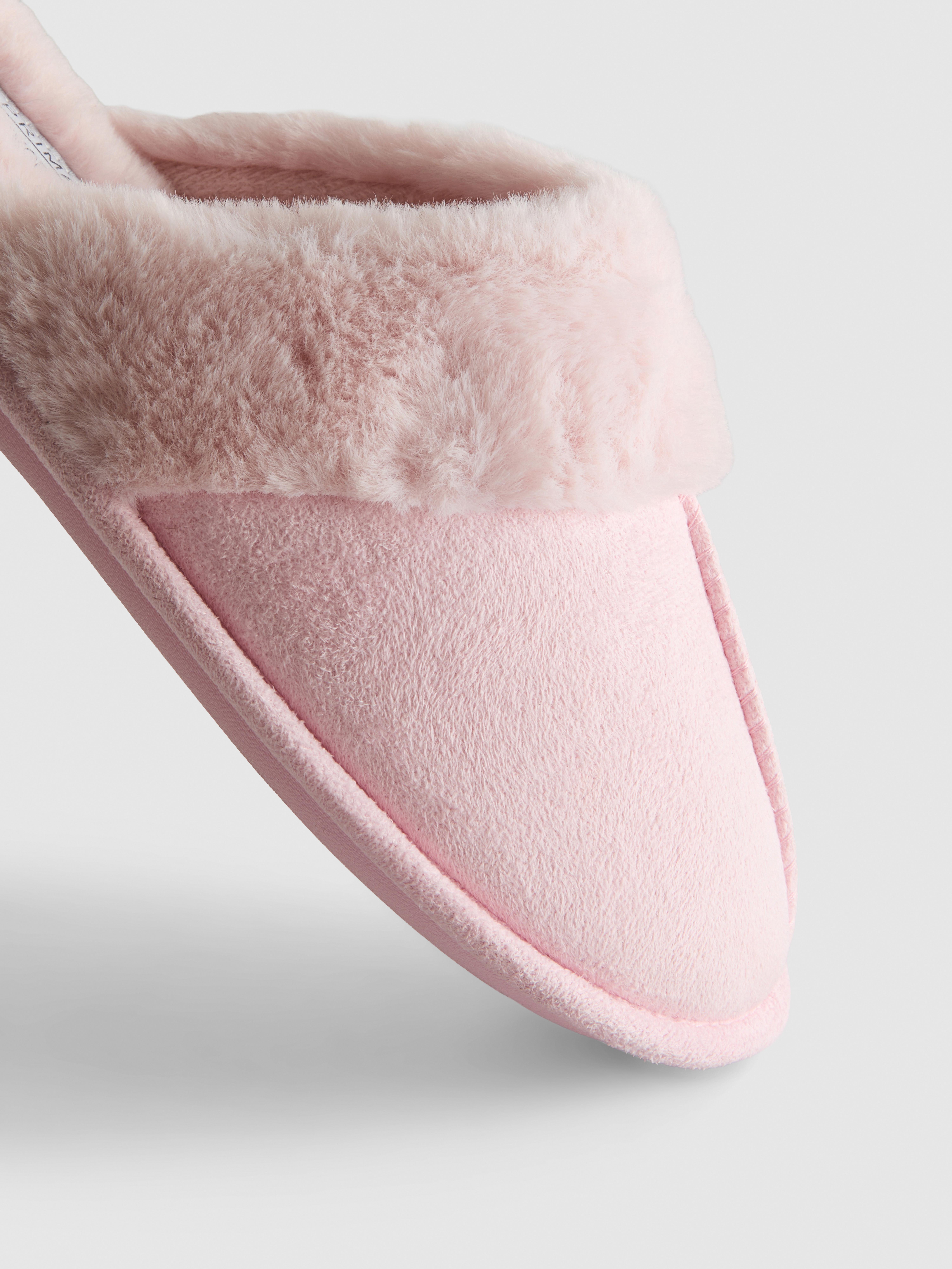 Faux Suede Mule Slippers