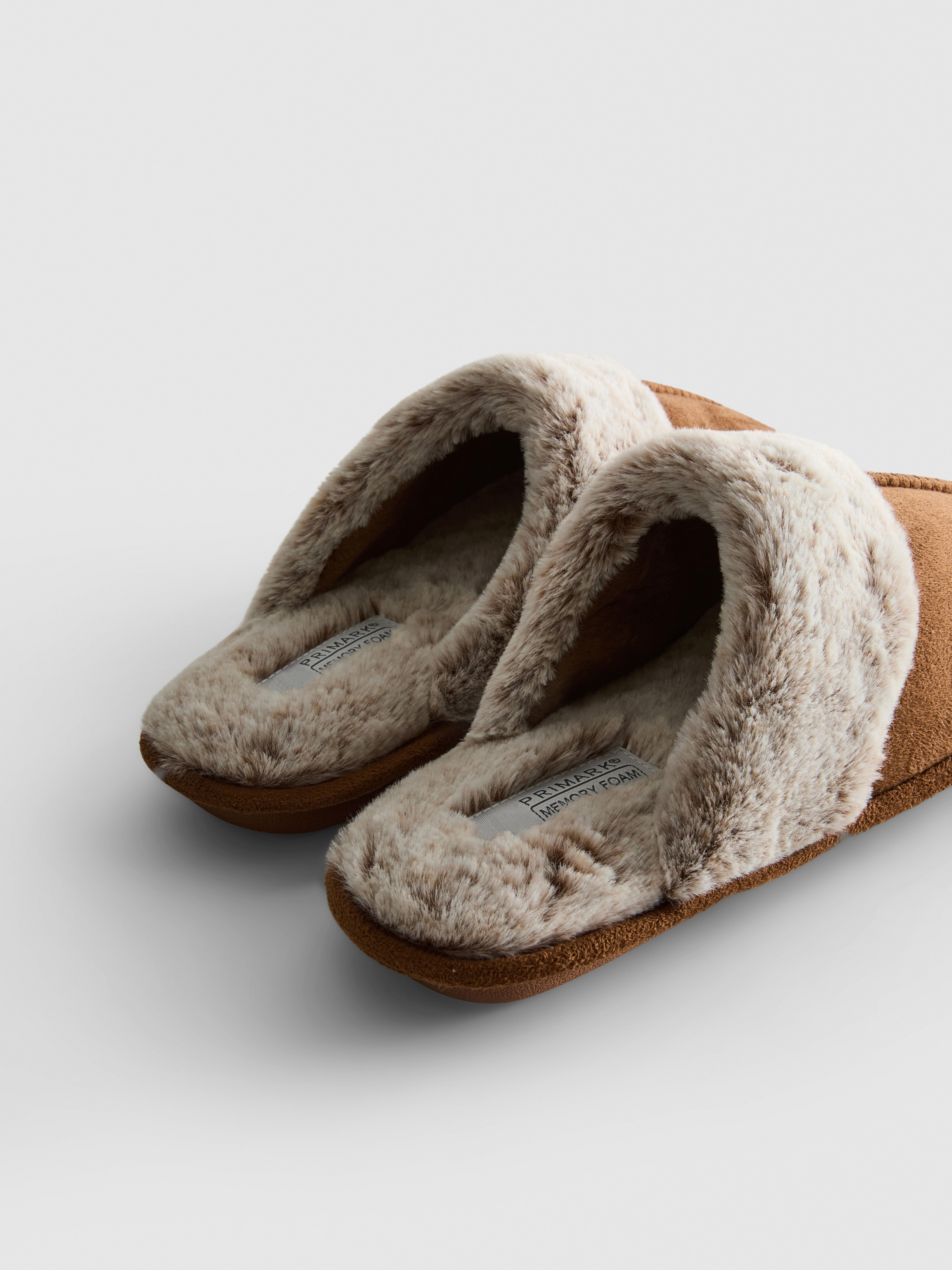 Faux Suede Mule Slippers