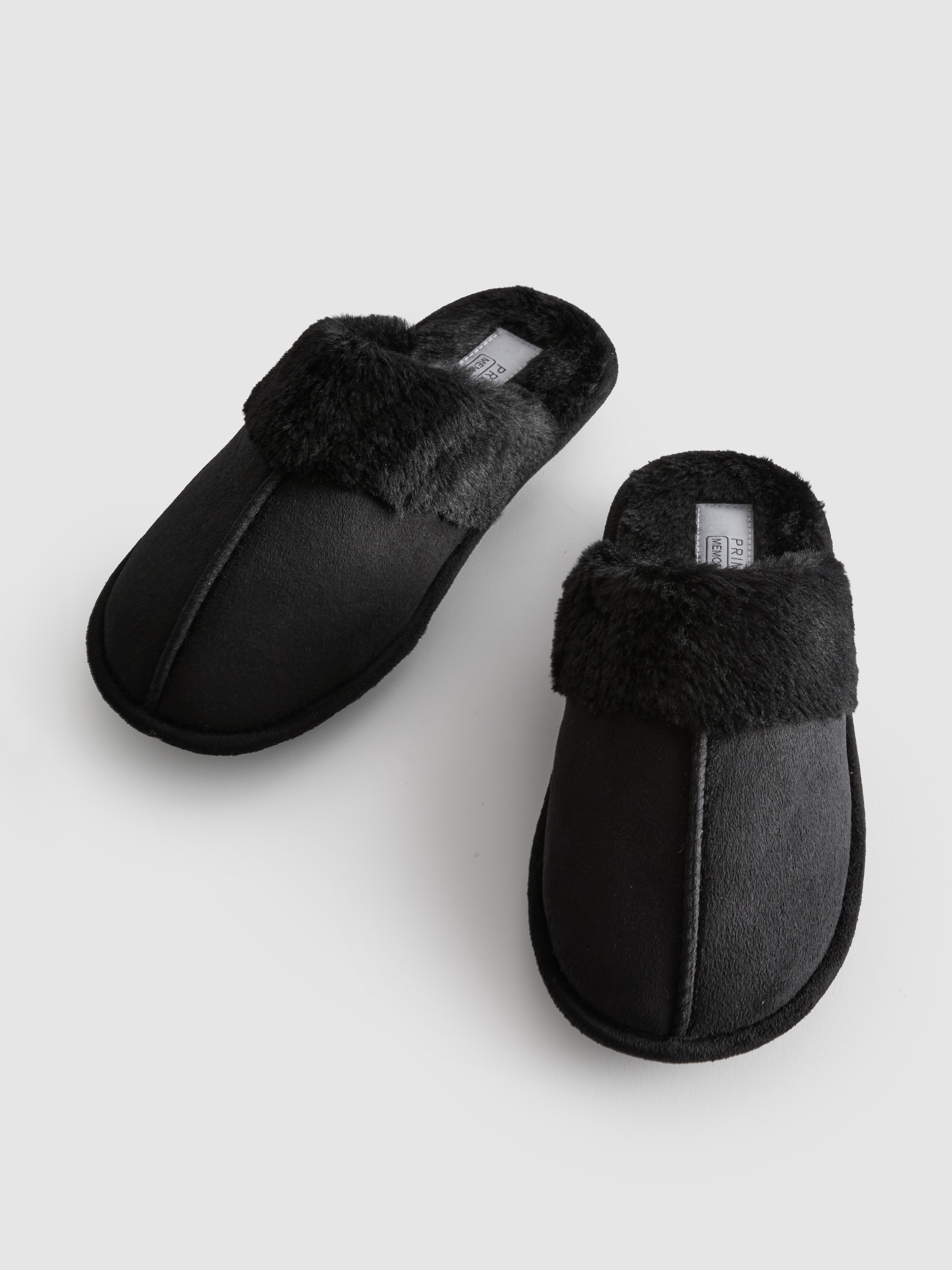 Faux Suede Mule Slippers