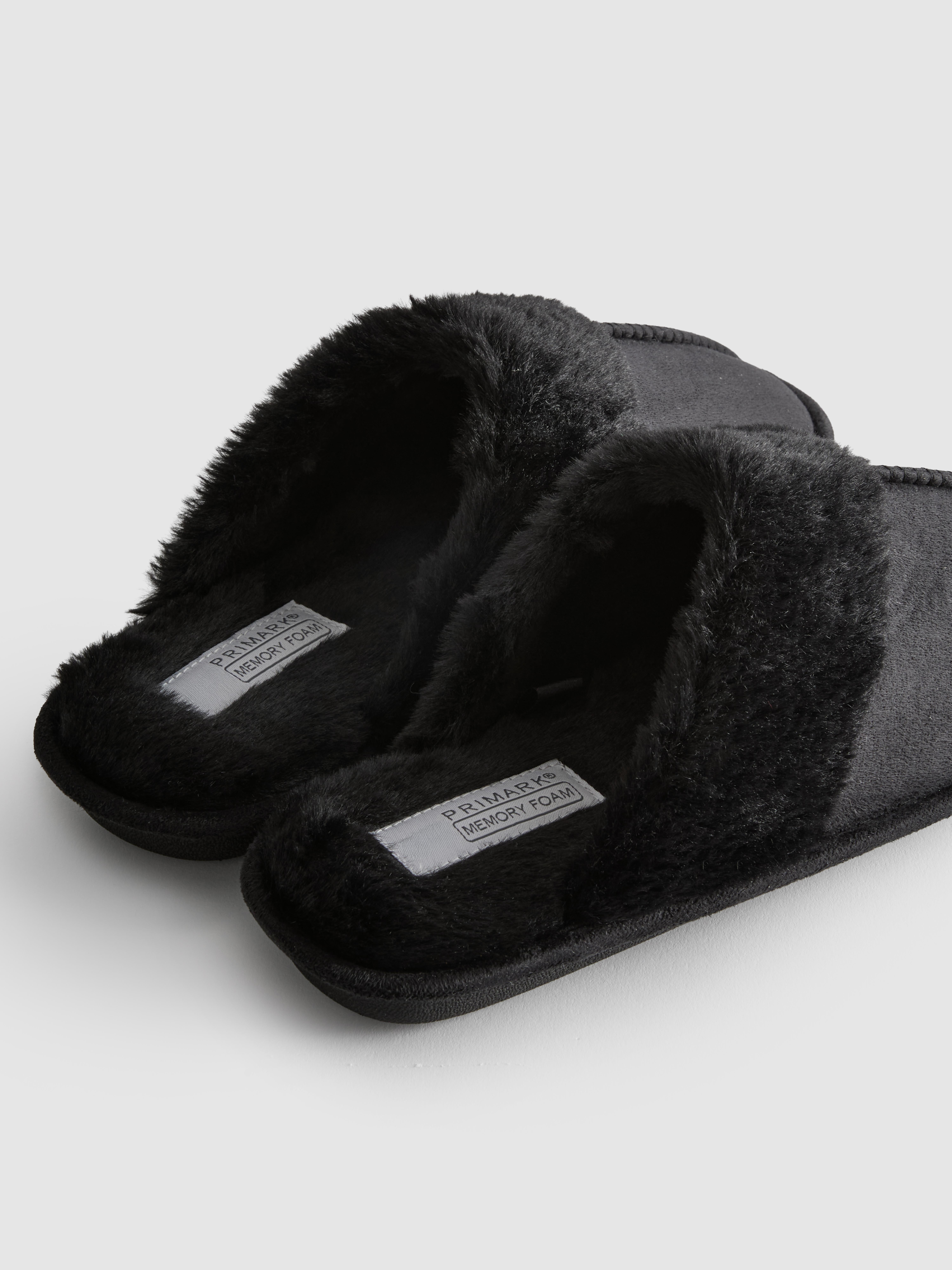 Faux Suede Mule Slippers