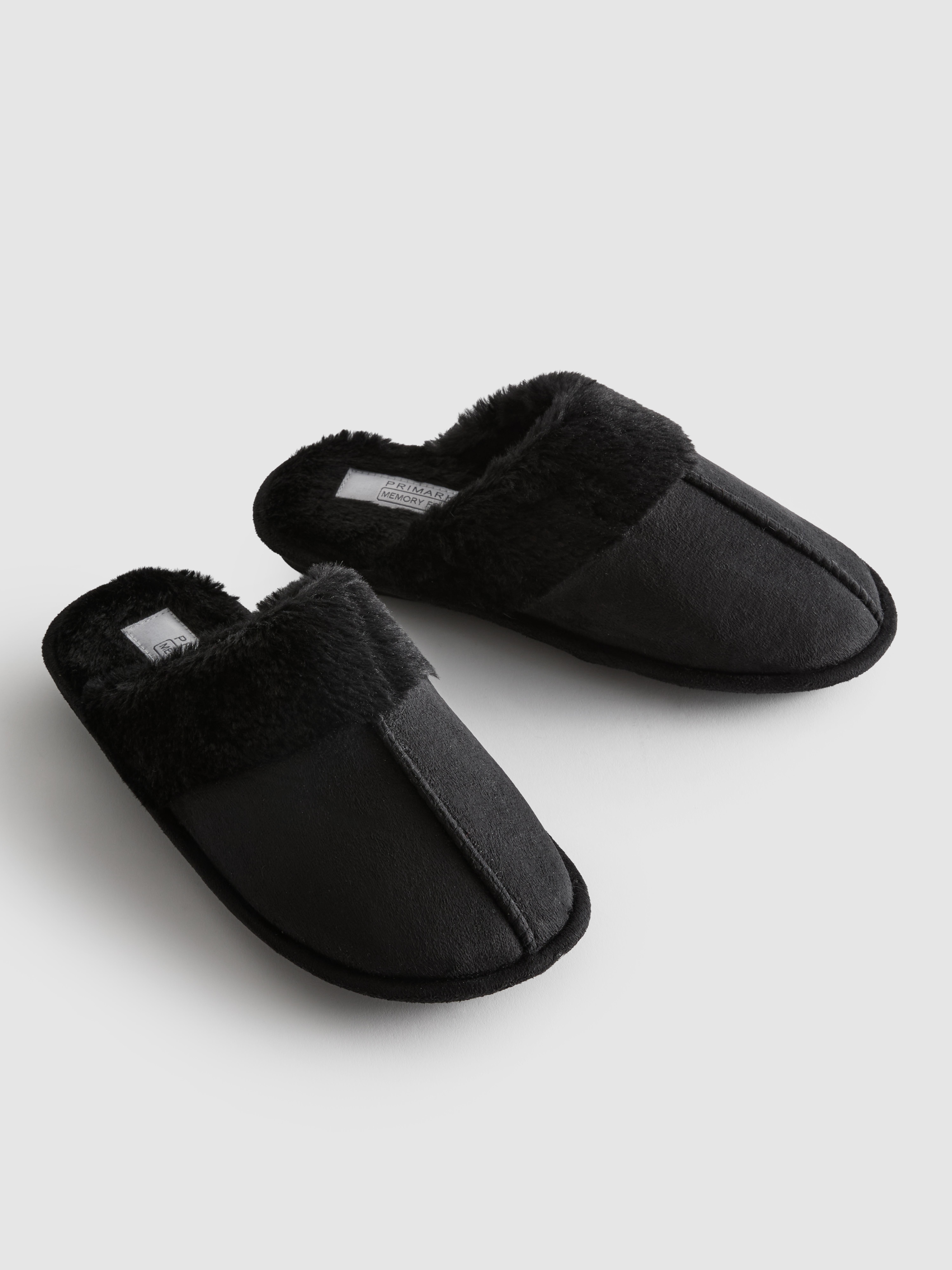Faux Suede Mule Slippers