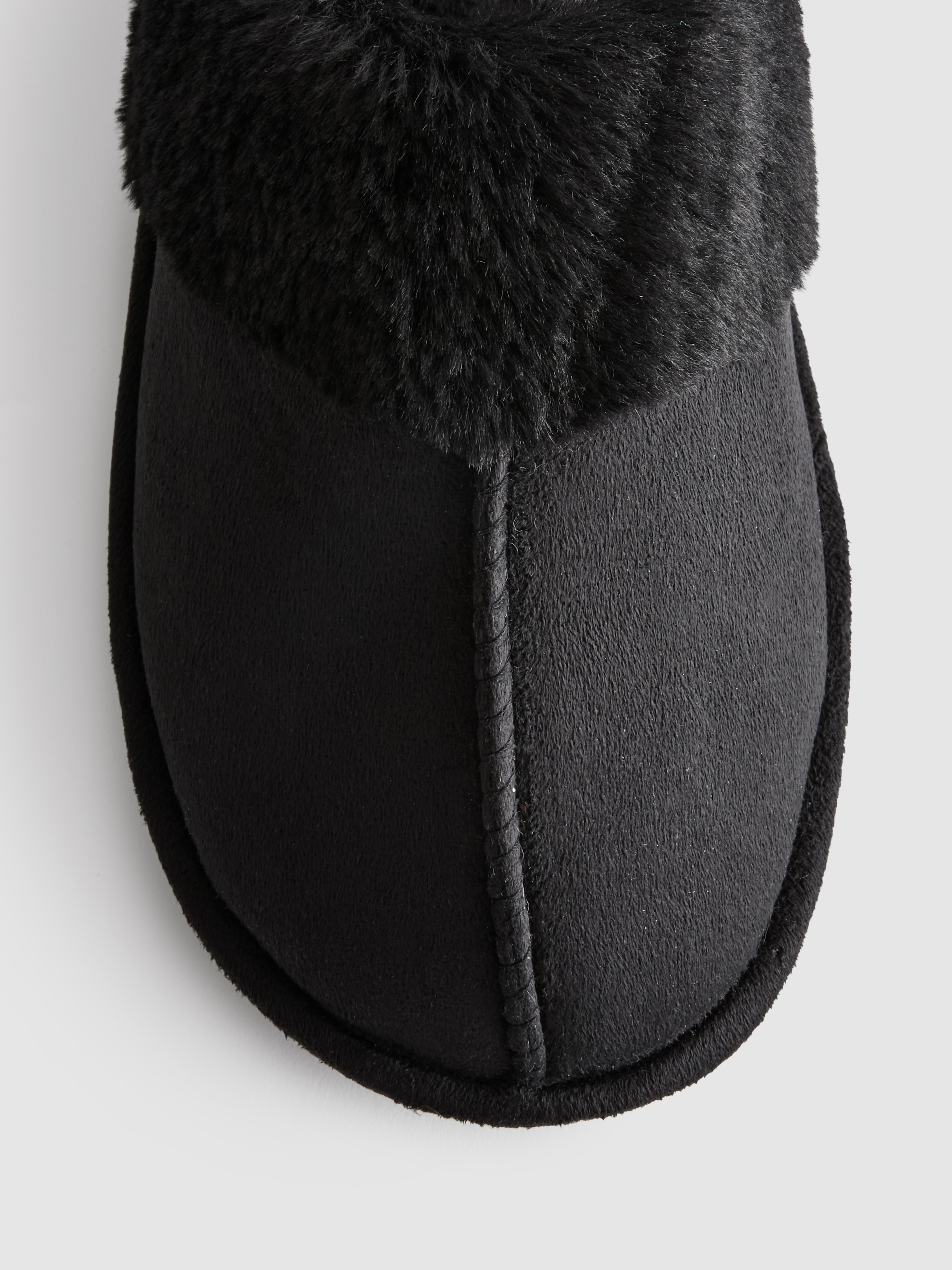 Faux Suede Mule Slippers