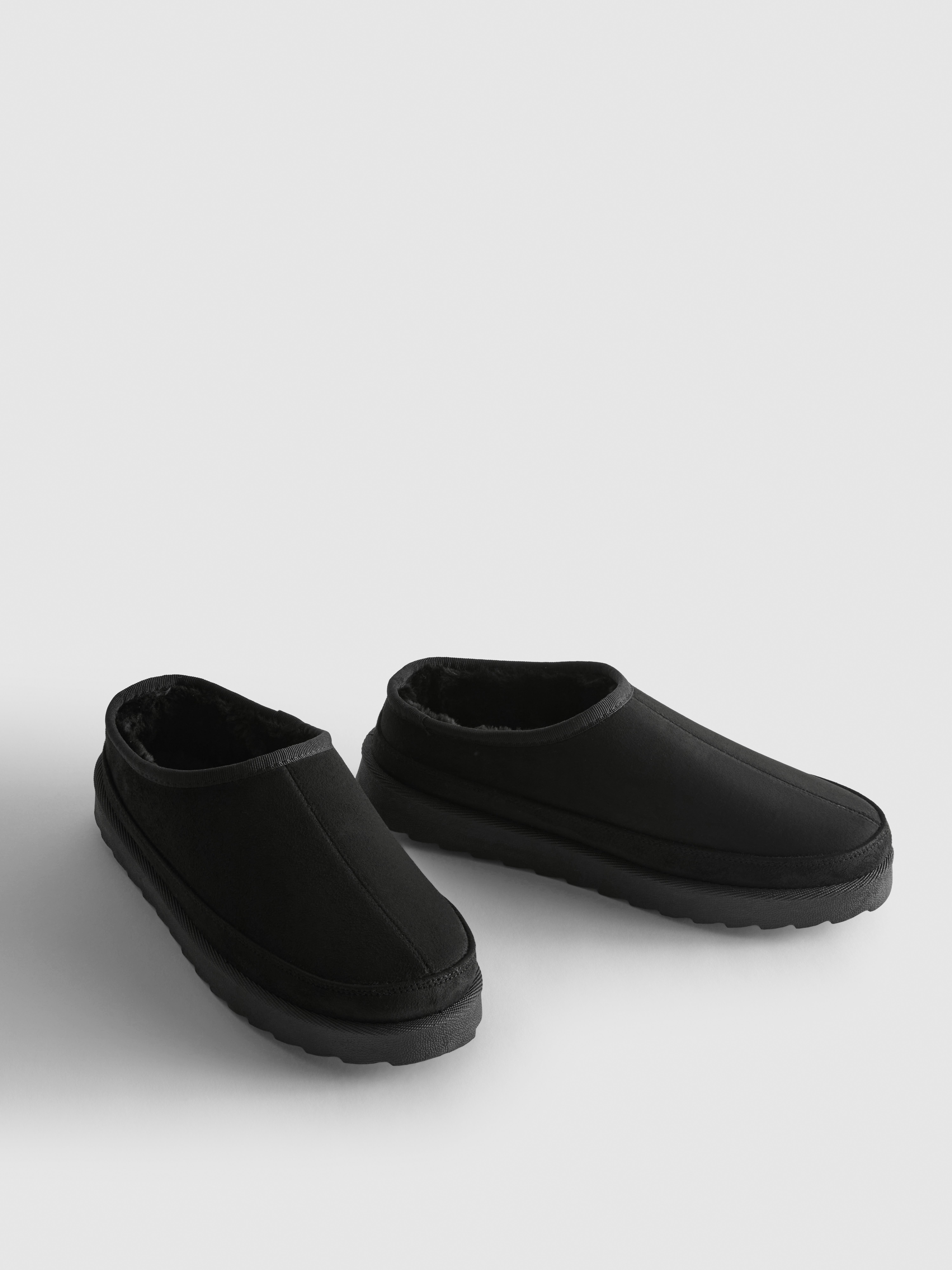 Faux Suede Fleece Lined Slippers