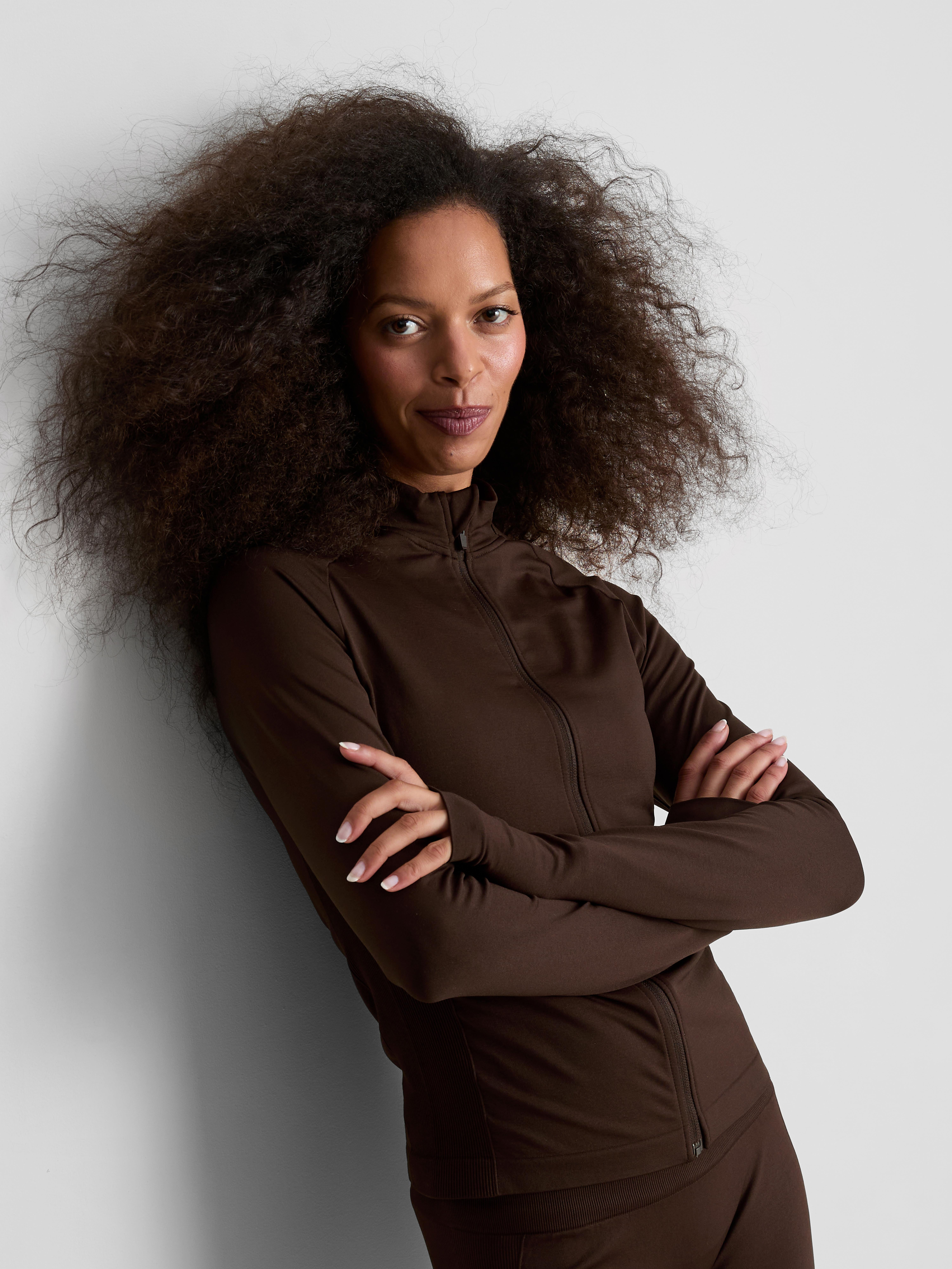 Seamless Zip Through Active Jacket