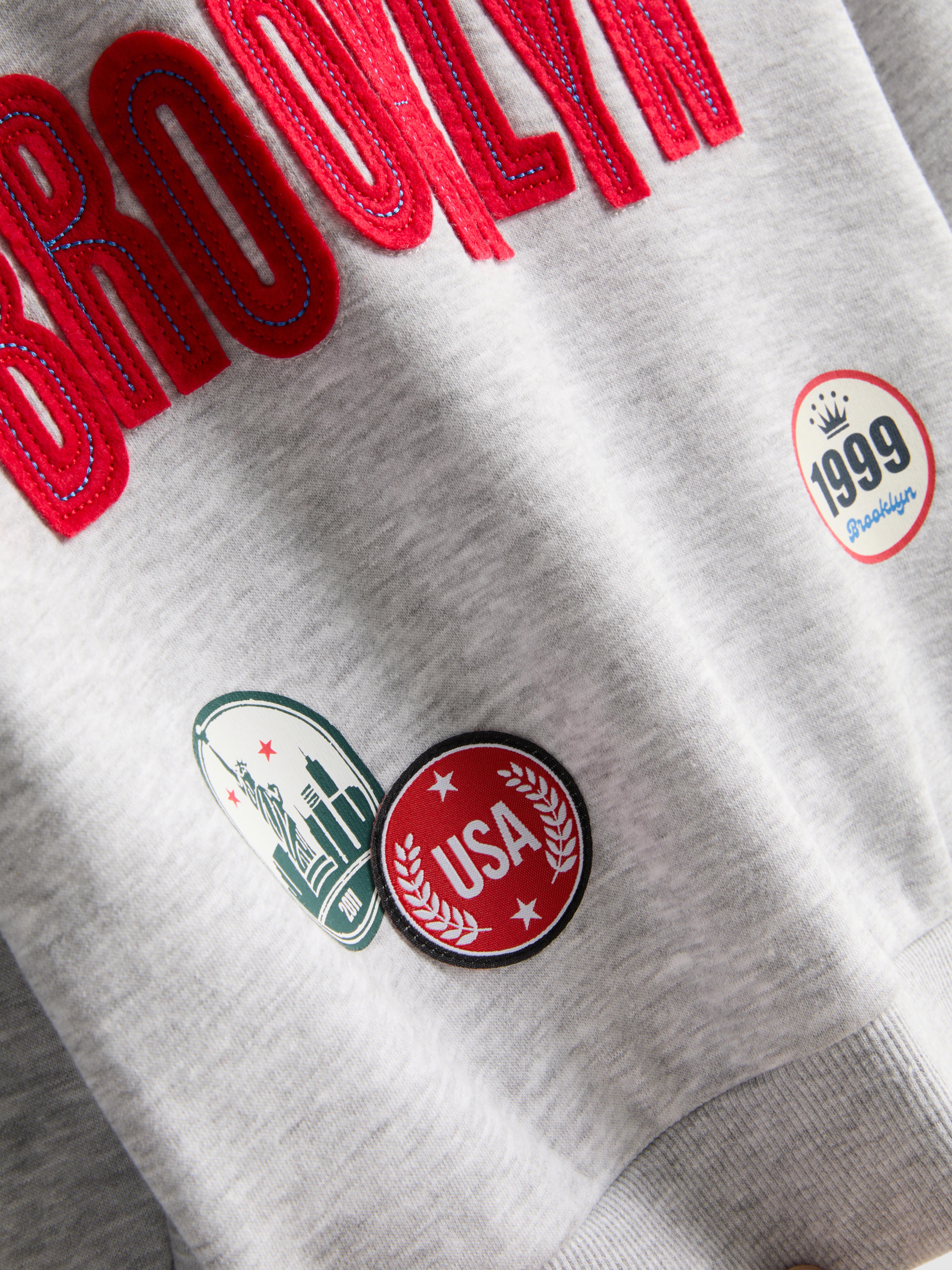 1-9yrs | Cotton Rich Brooklyn Graphic Sweatshirt and Joggers Set