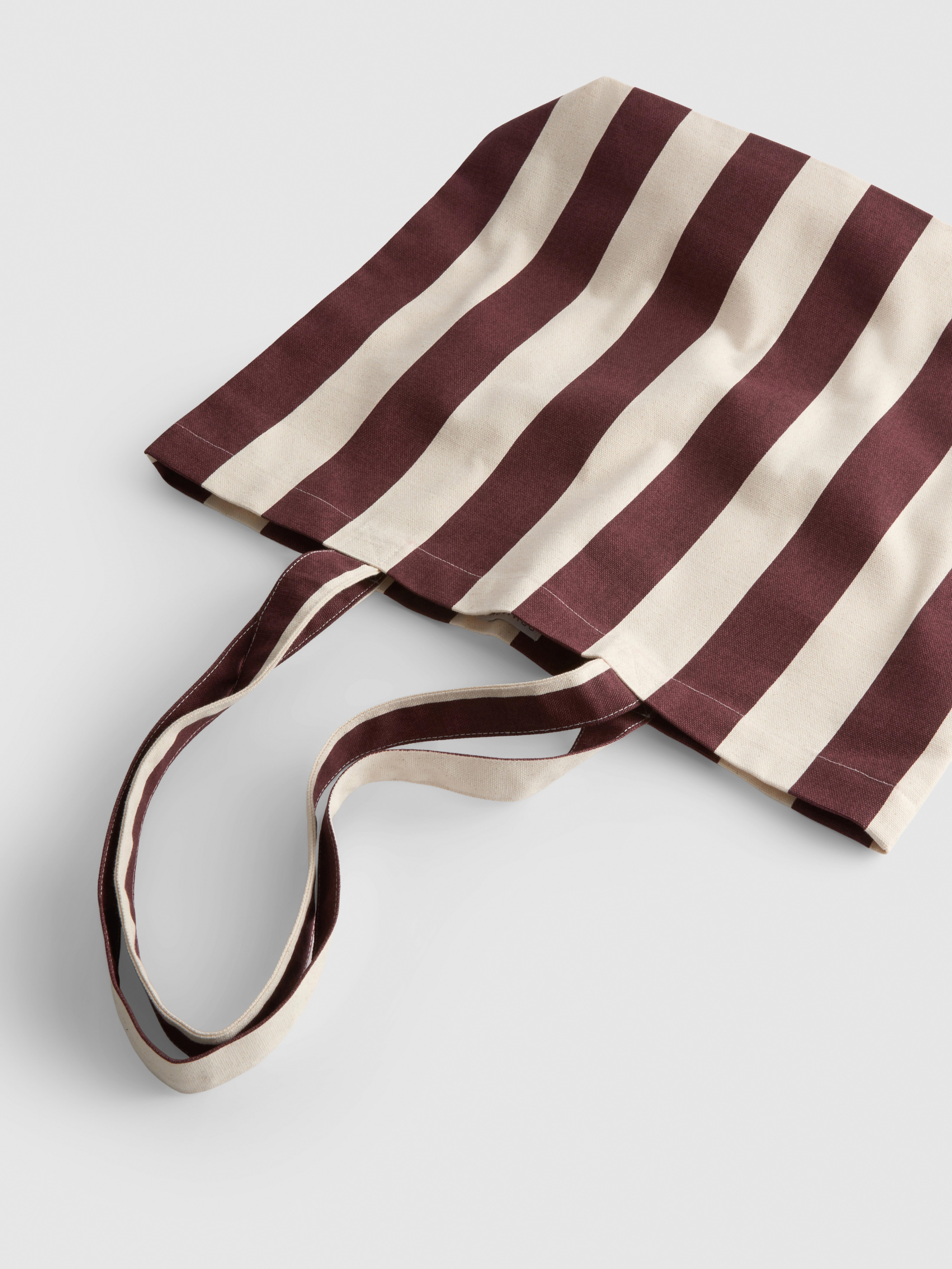 Bolso tote de lona a rayas