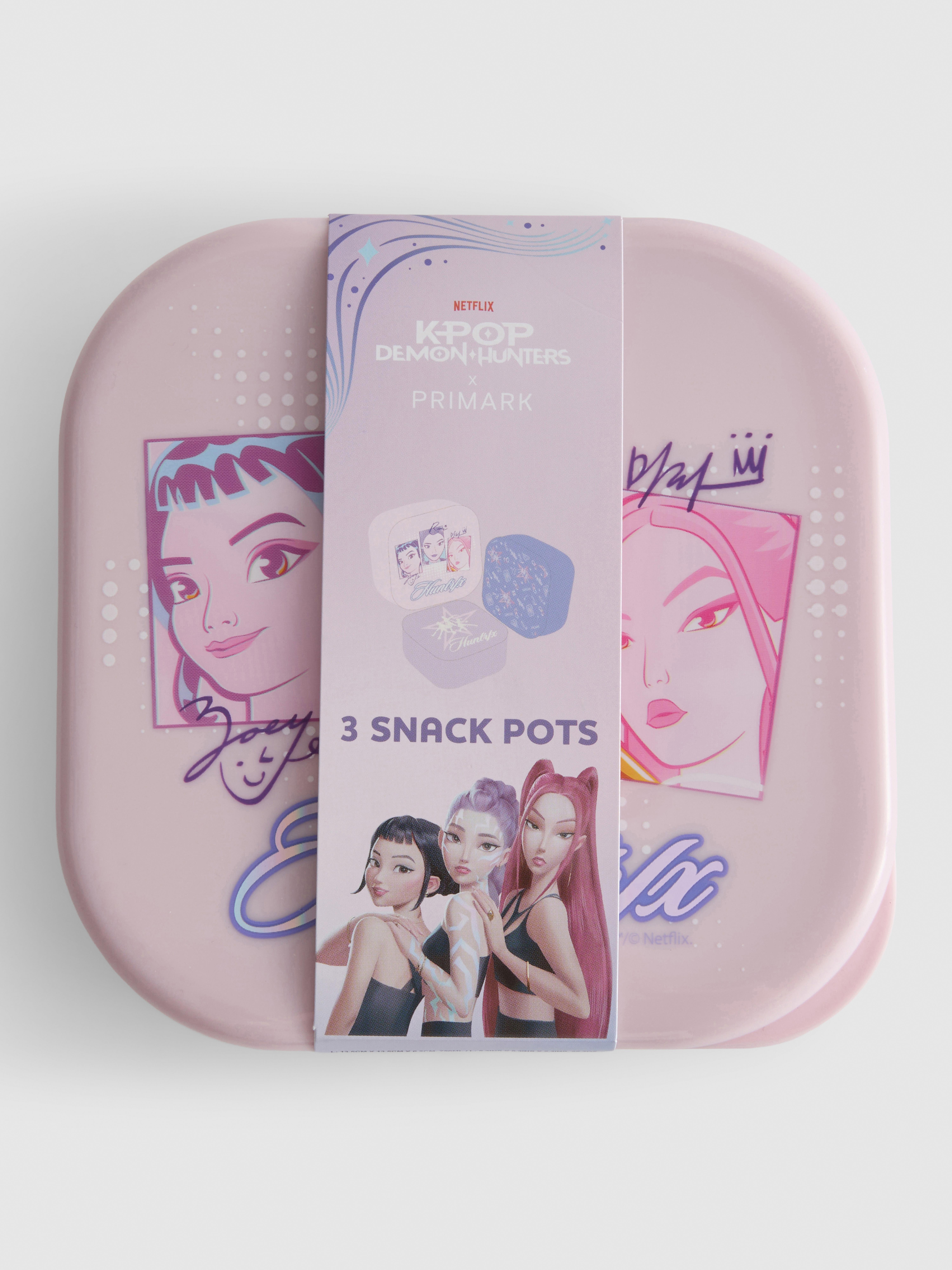 Purple 3pk KPop Demon Hunters Snack Boxes | Primark