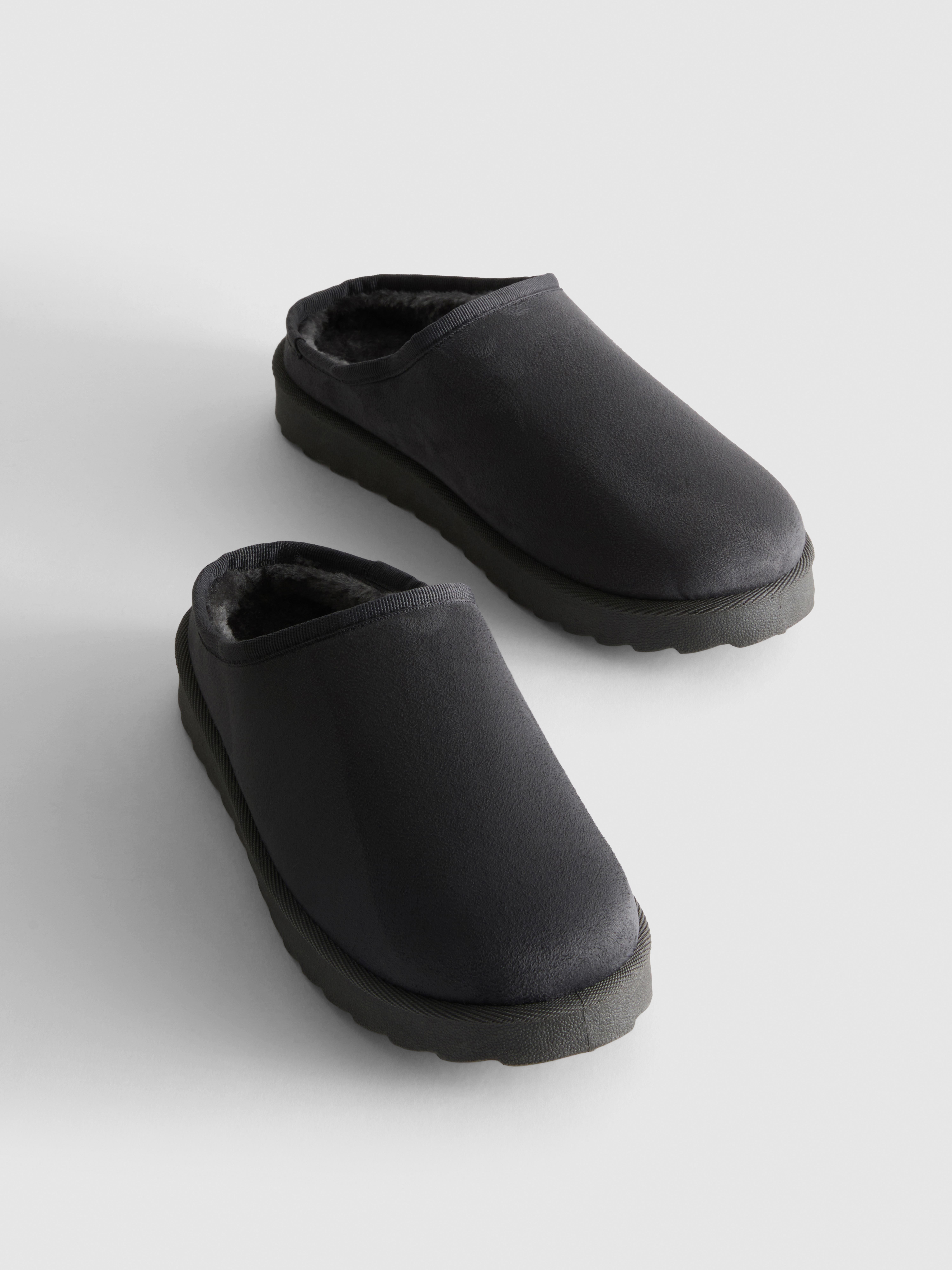 Faux Suede Mule Slippers