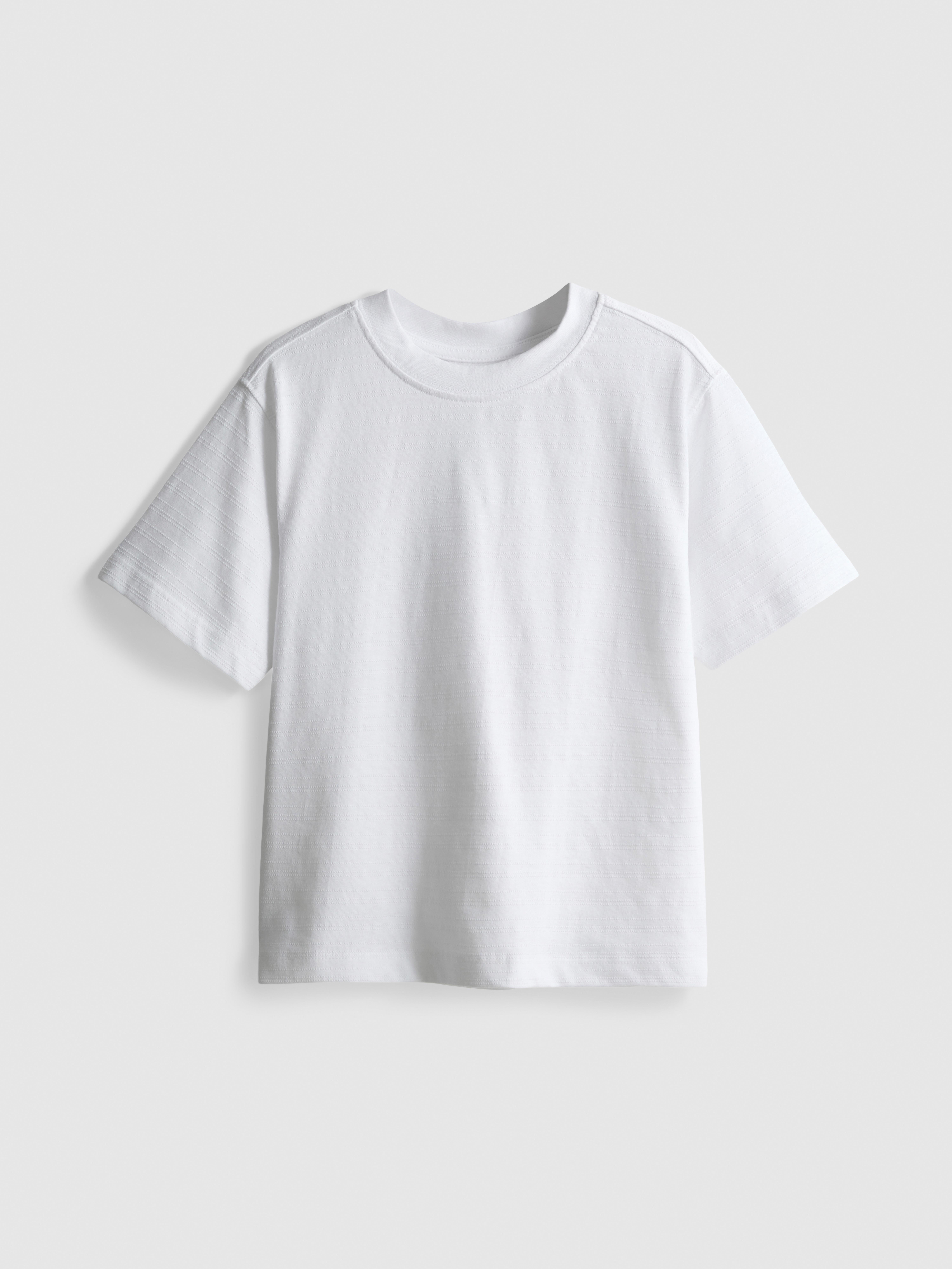 1-9yrs | Pure Cotton Stripe Textured T-Shirt