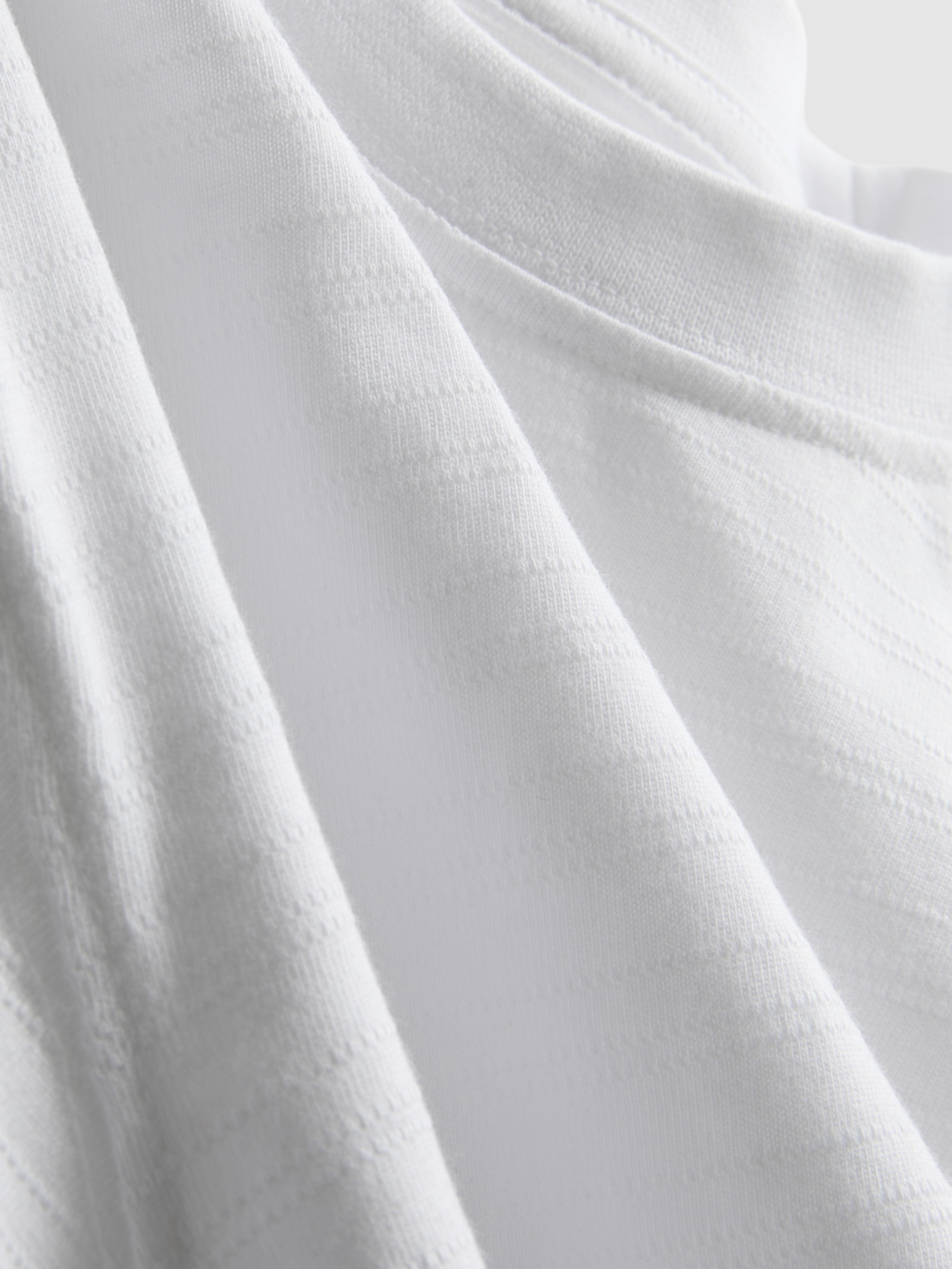 1-9yrs | Pure Cotton Stripe Textured T-Shirt