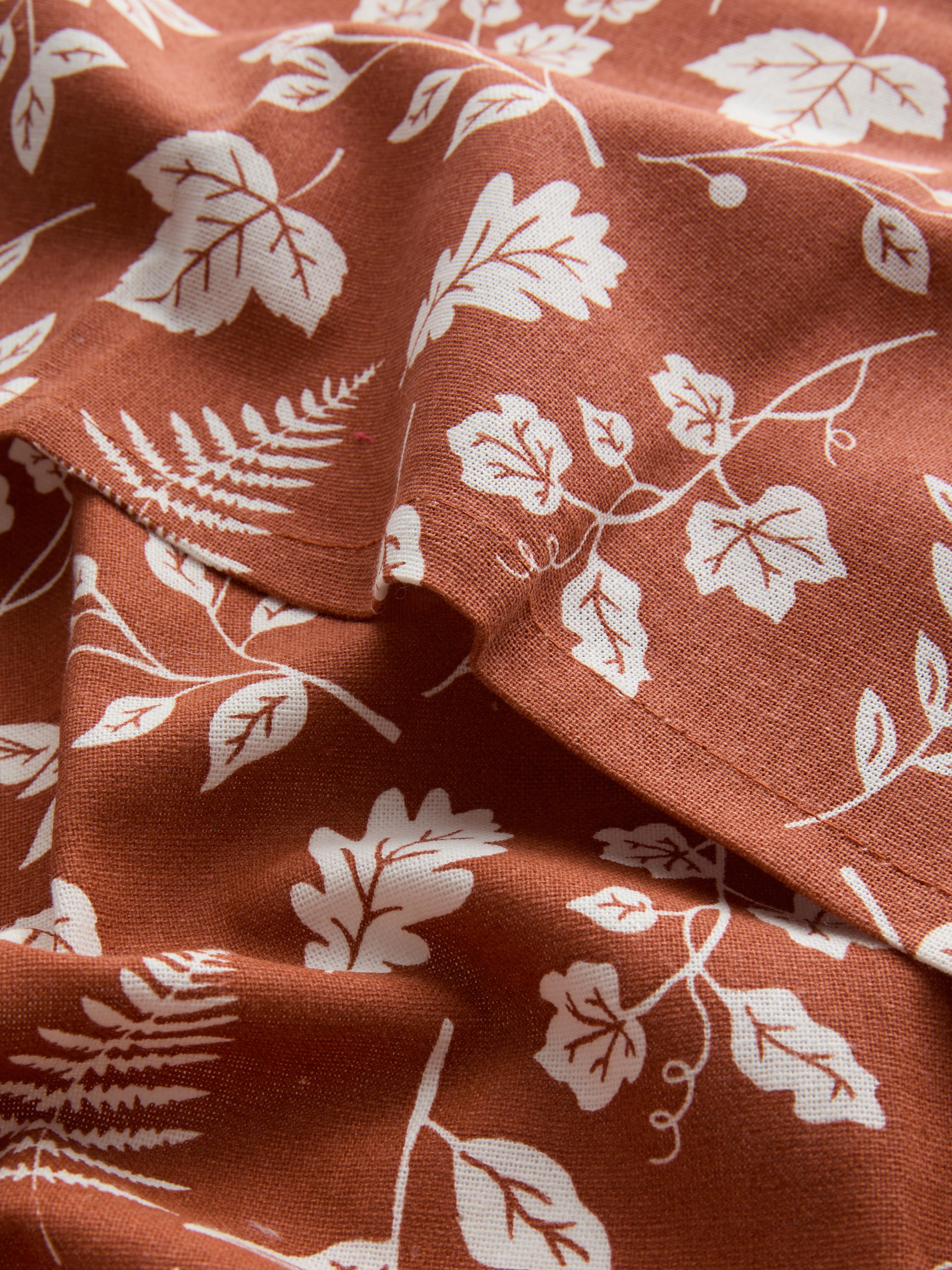 Lot de 2 serviettes en tissu à motif botanique