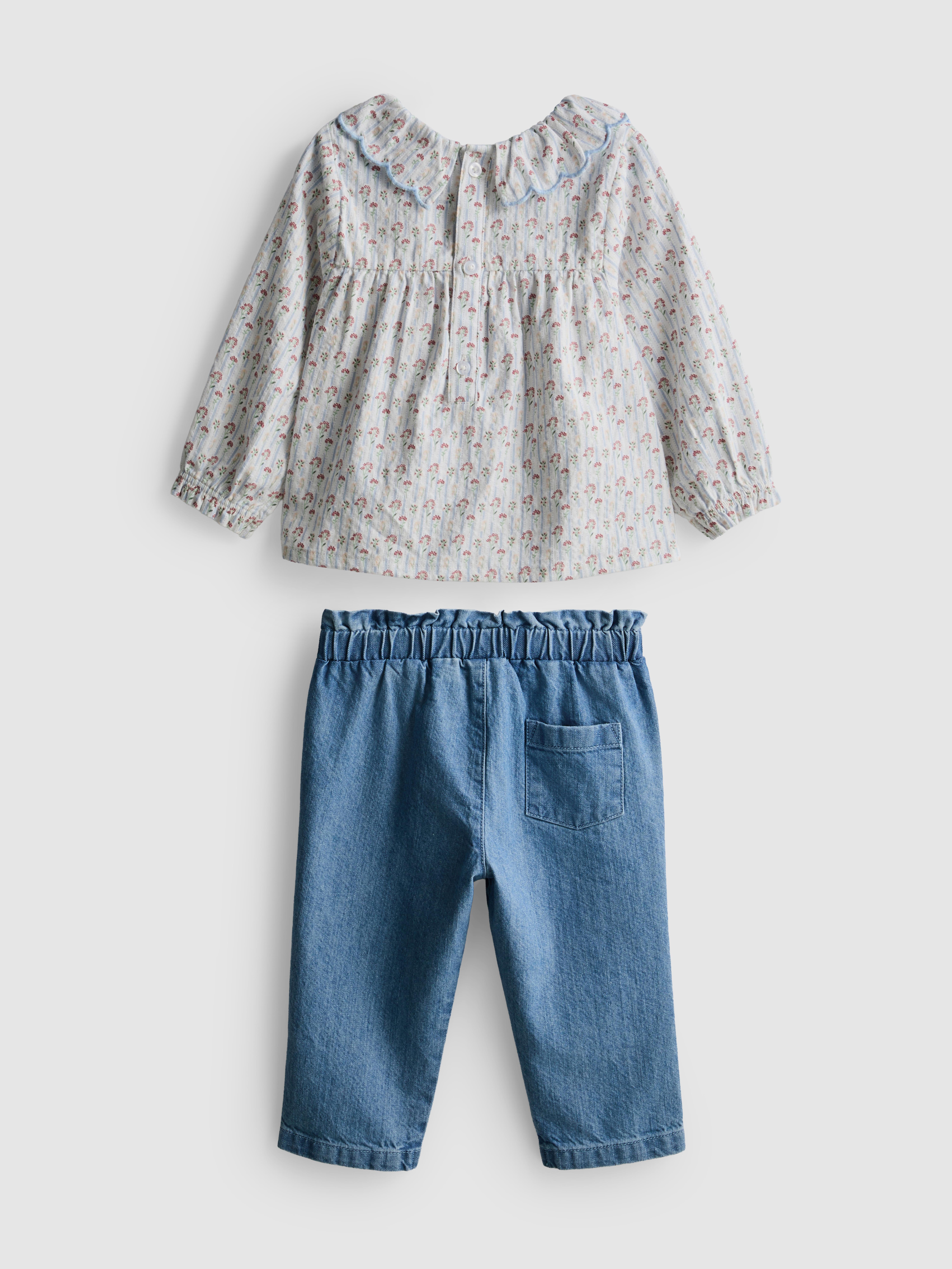 0-18mths | Disney’s Bambi Collared Blouse and Jeans Newborn Set