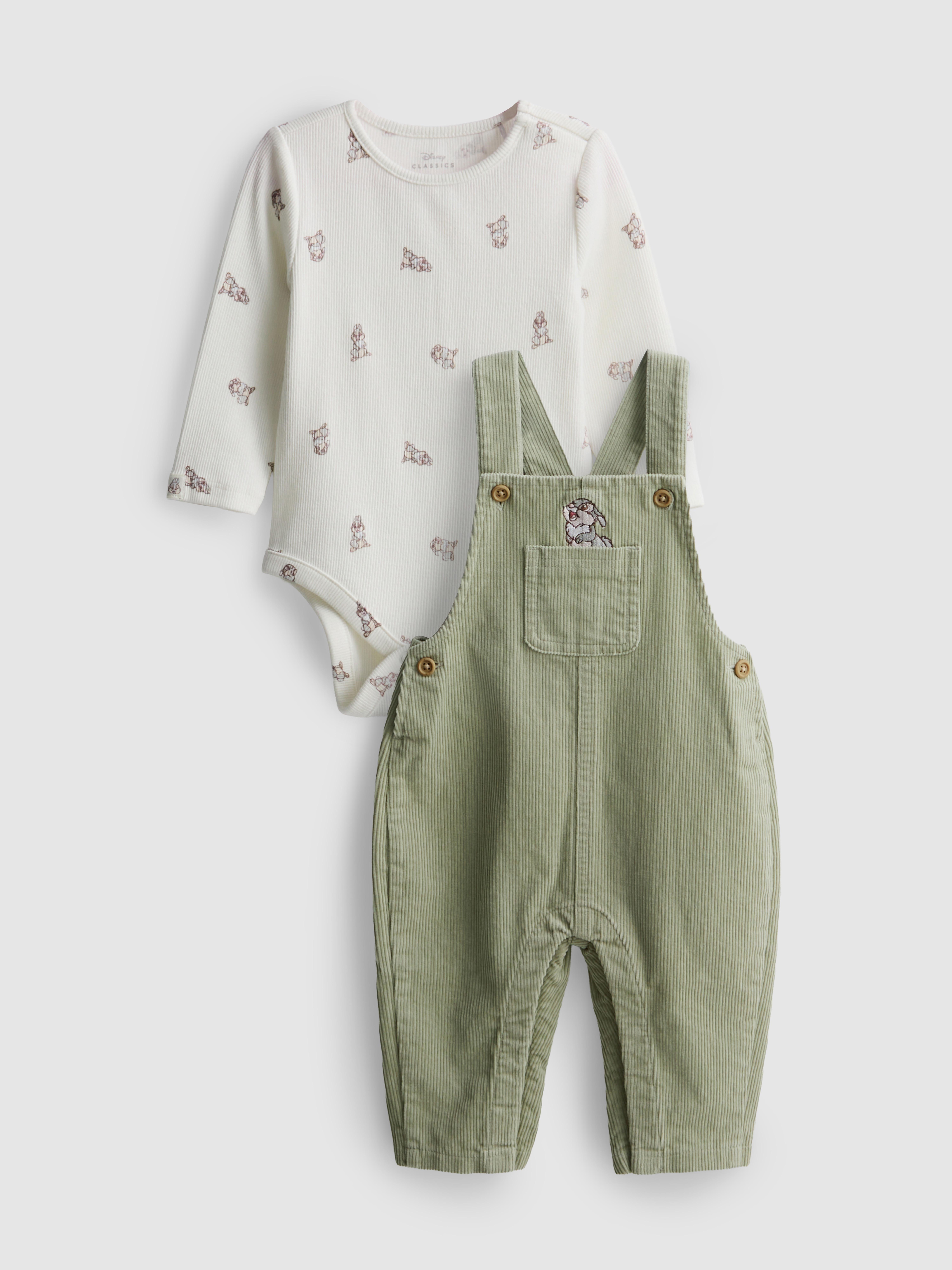 0-18mths | Disney’s Bambi Thumper Bodysuit and Overalls Newborn Set