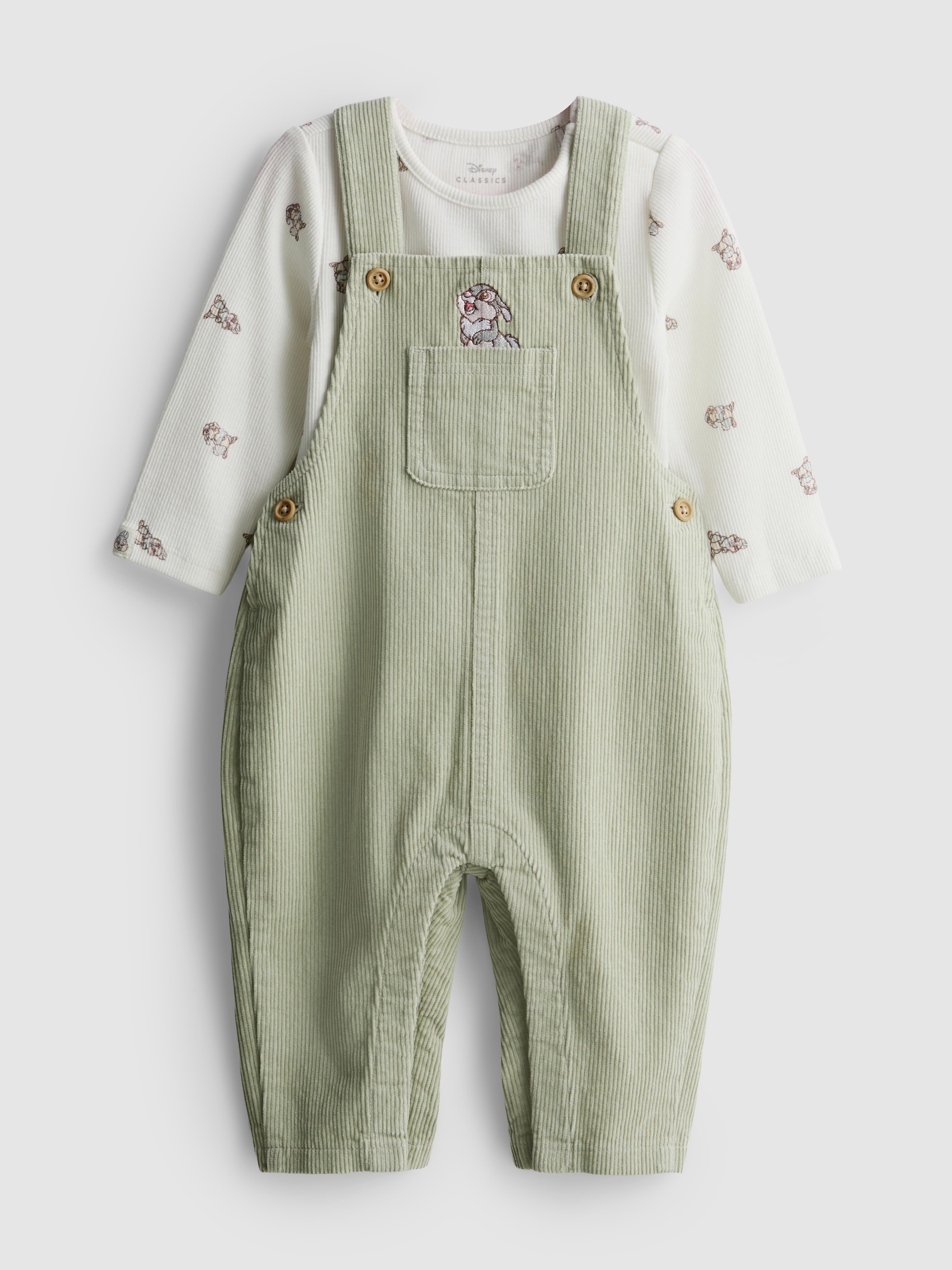 0-18mths | Disney’s Bambi Thumper Bodysuit and Overalls Newborn Set