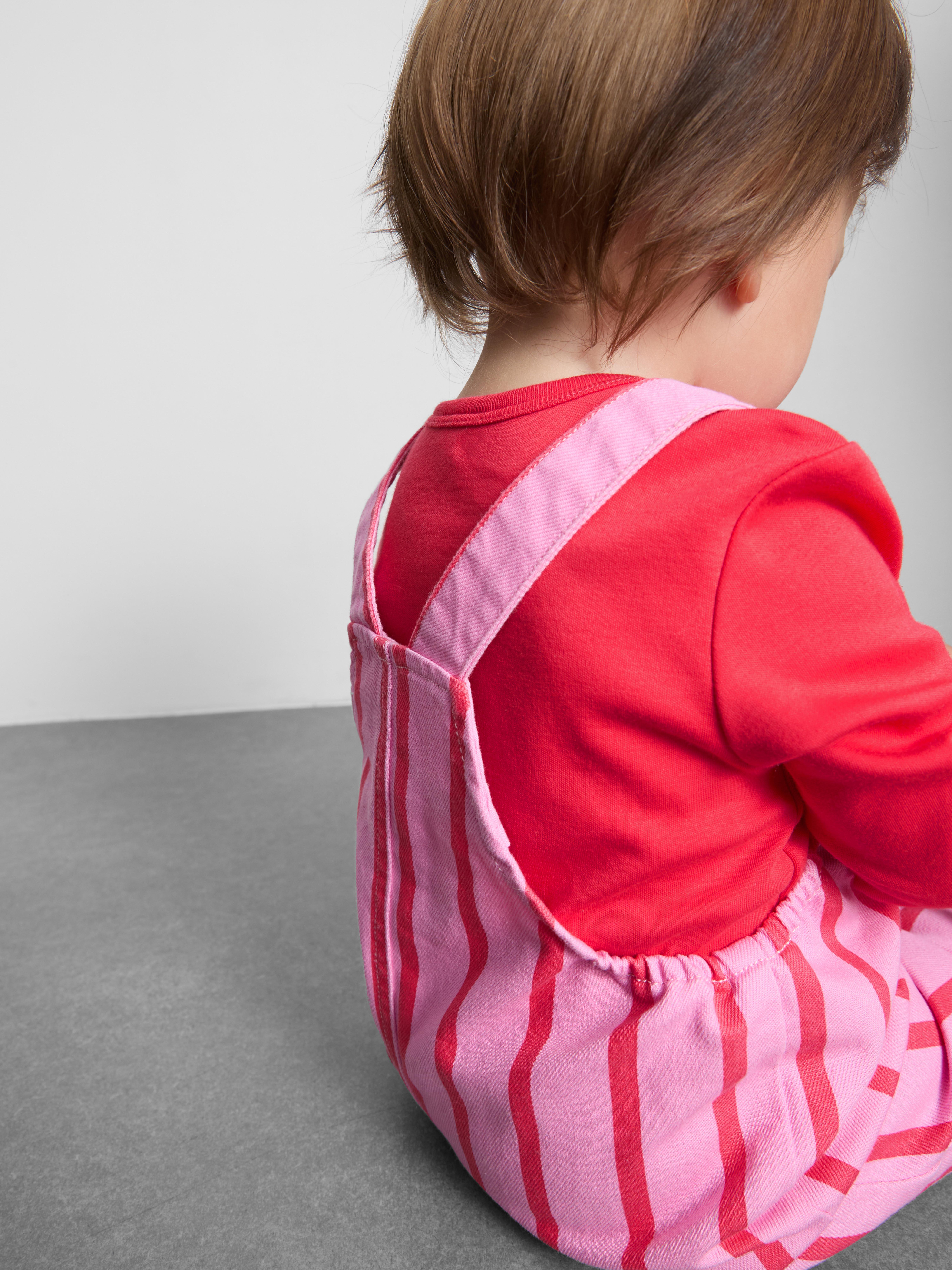 0-18mths | Sesame Street Elmo Cotton Rich Overalls and Bodysuit Set