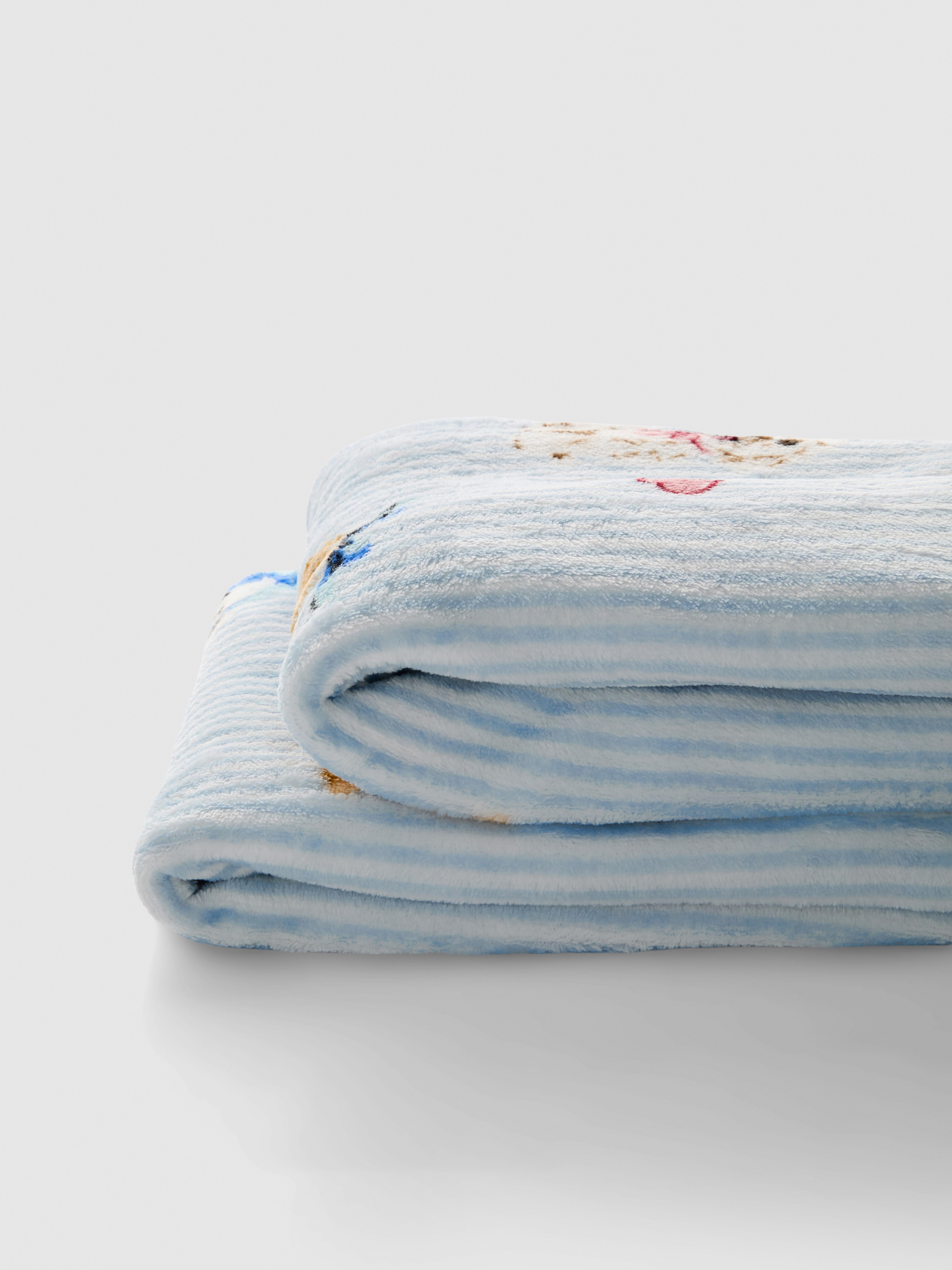 Coperta a righe con cani