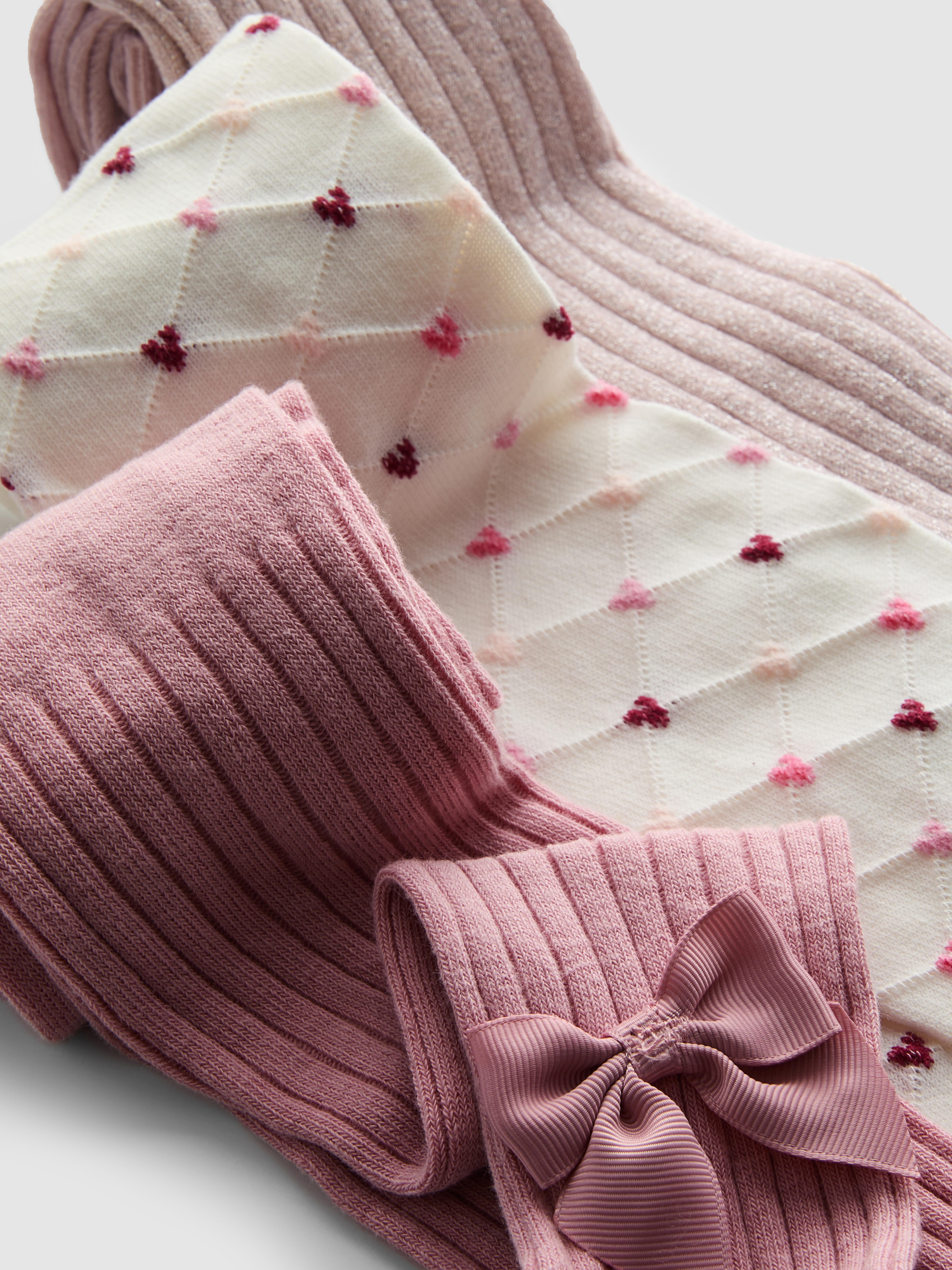 1.5-10yrs | 3pk Cotton Rich Ribbed Tights