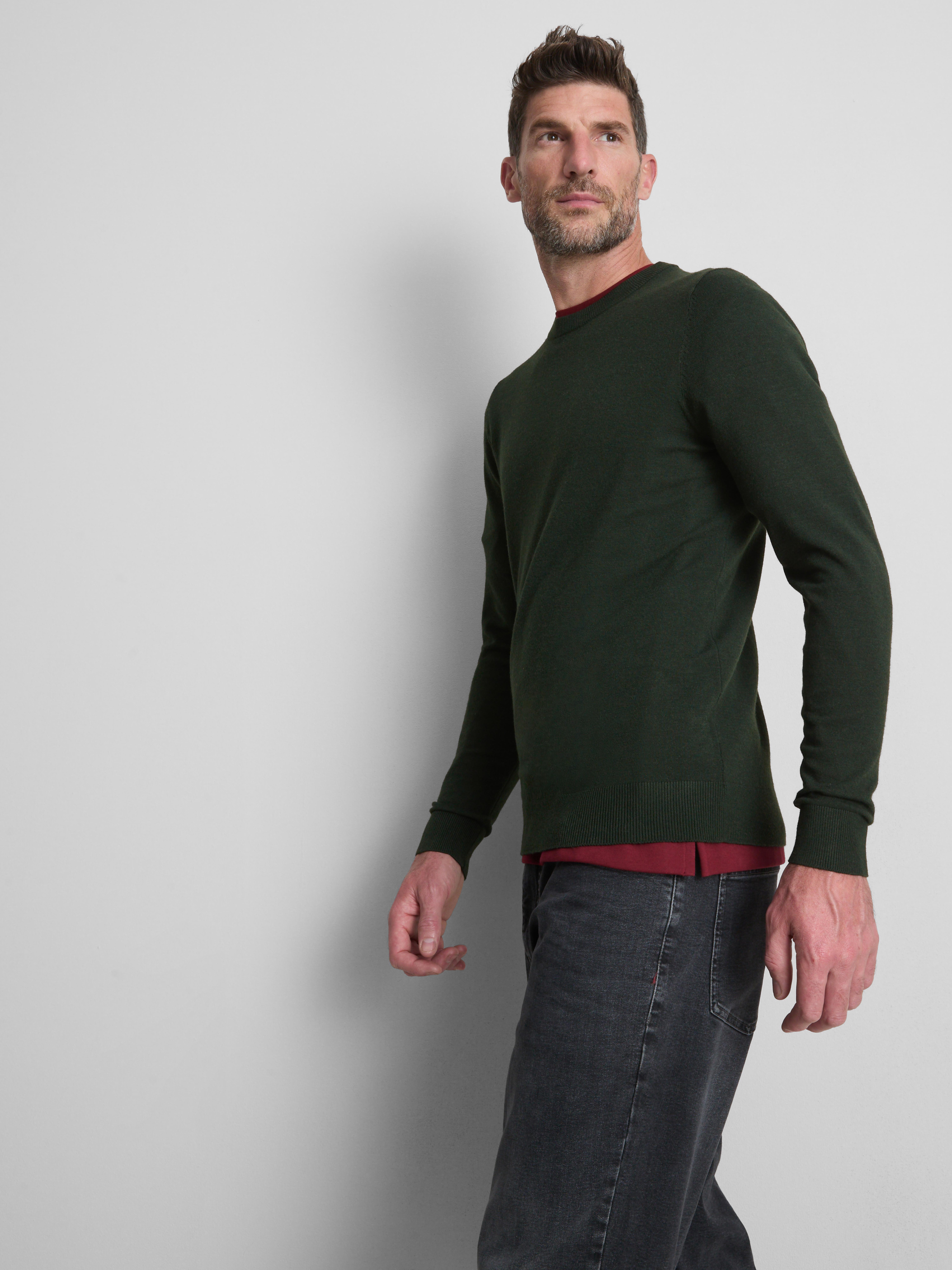 Pull à col ras-du-cou Vert