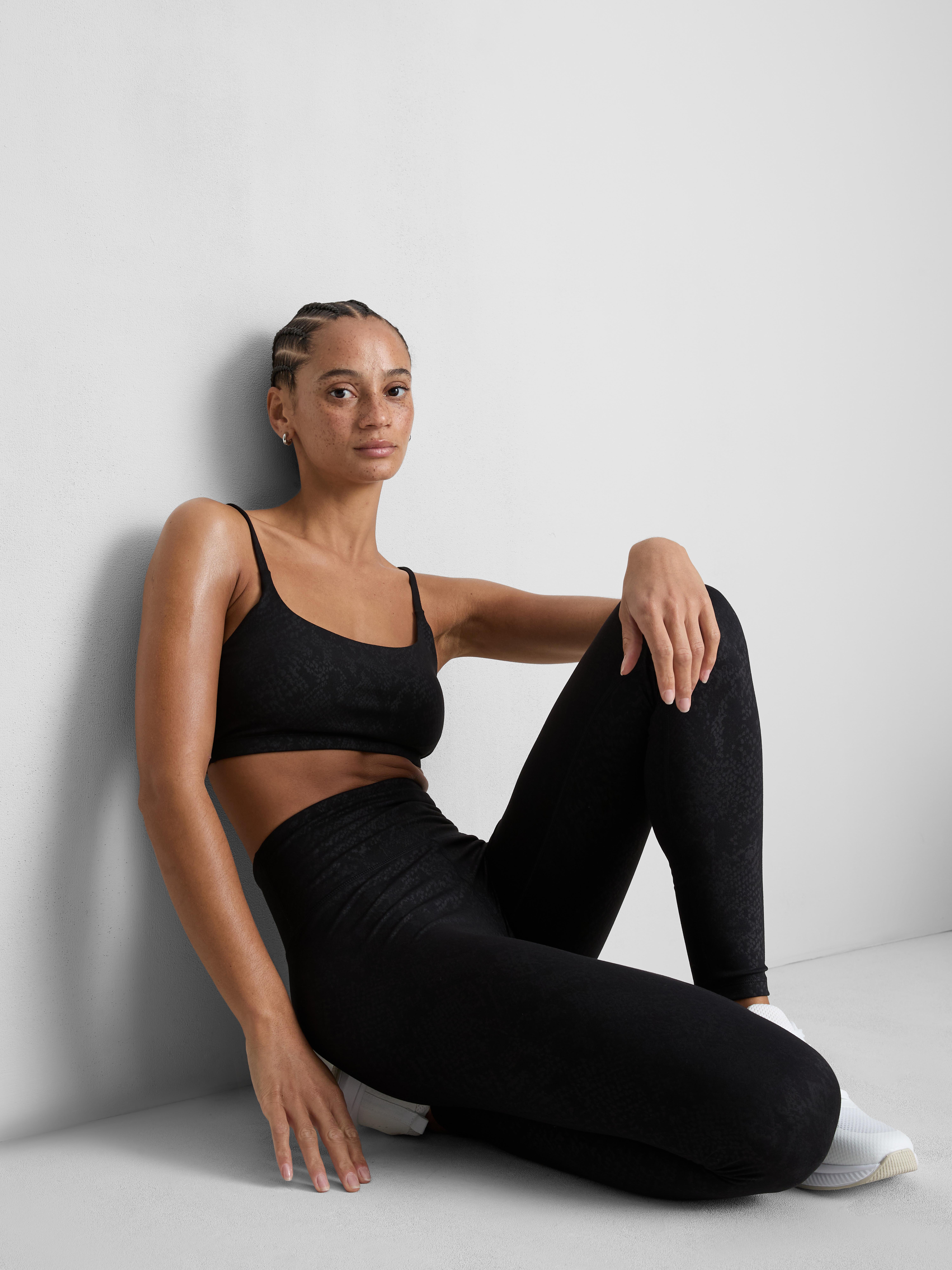 Snake Print Active Crop Top